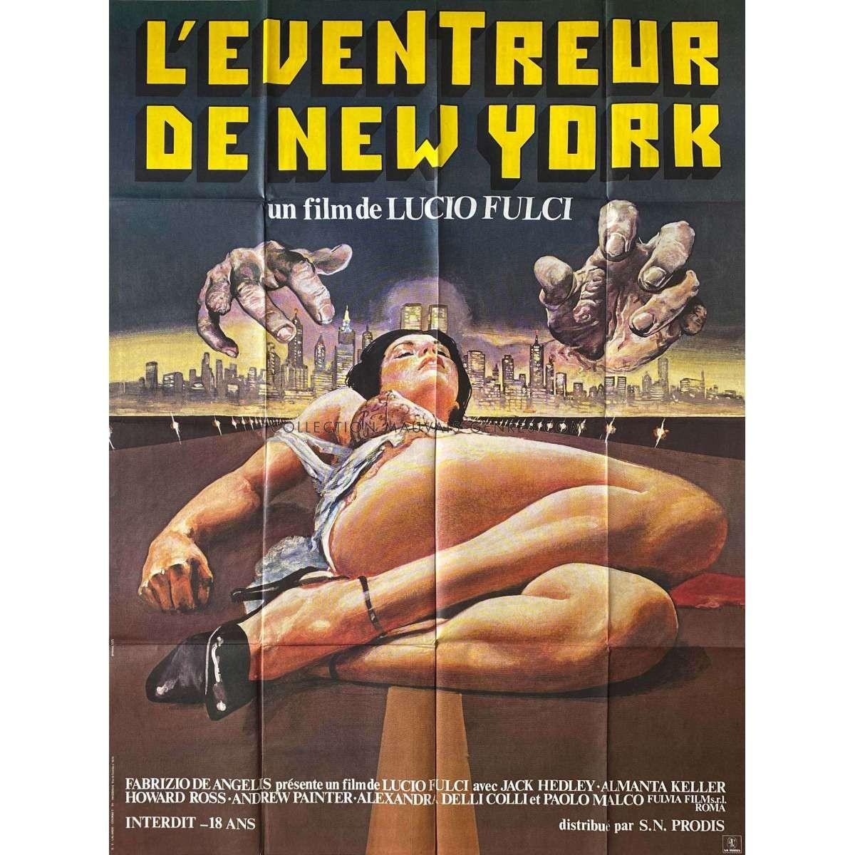 THE NEW YORK RIPPER French Movie Poster  - 47x63 in. - 1982 - Lucio Fulci, Jack
