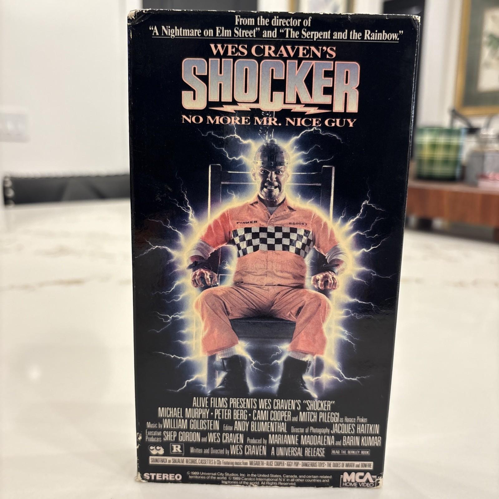 Shocker (1989, VHS) Rare OOP Wes Craven Tape Horror Movie MCA