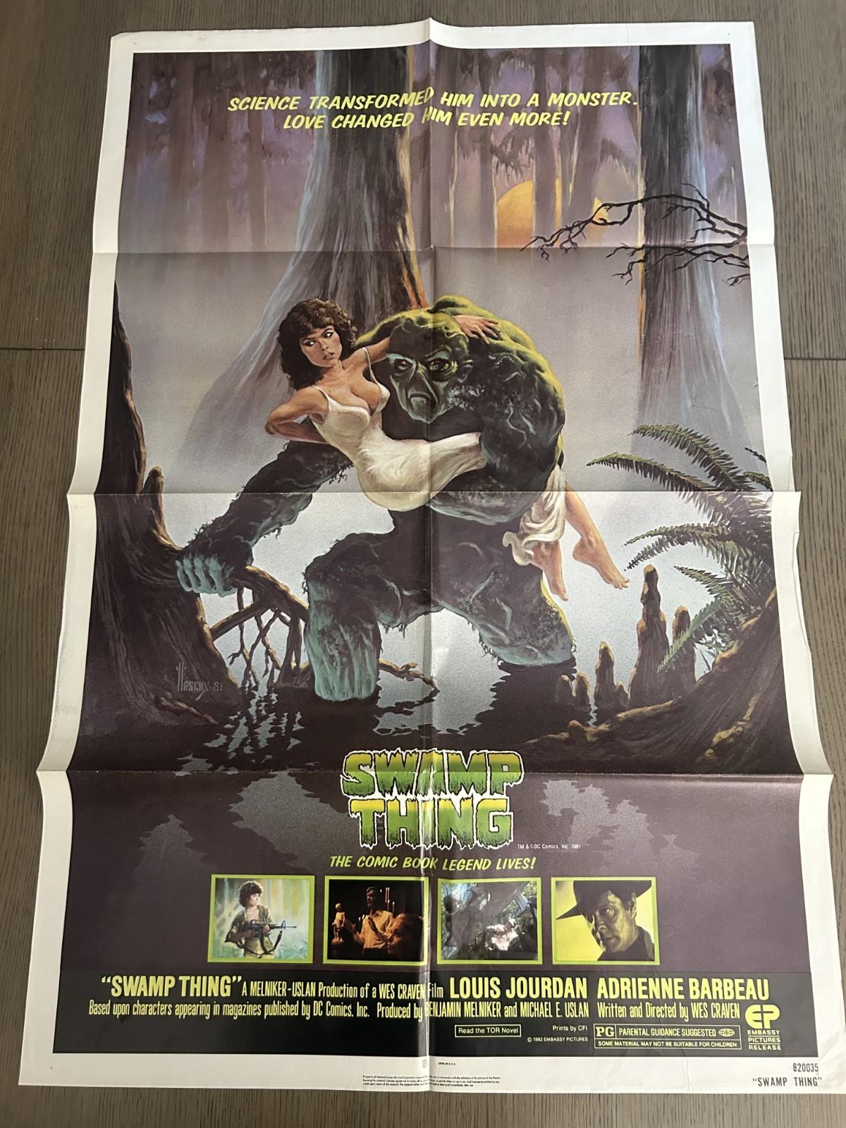 Swamp Thing 1982 Original 27x41 Movie Poster F Vintage One Sheet