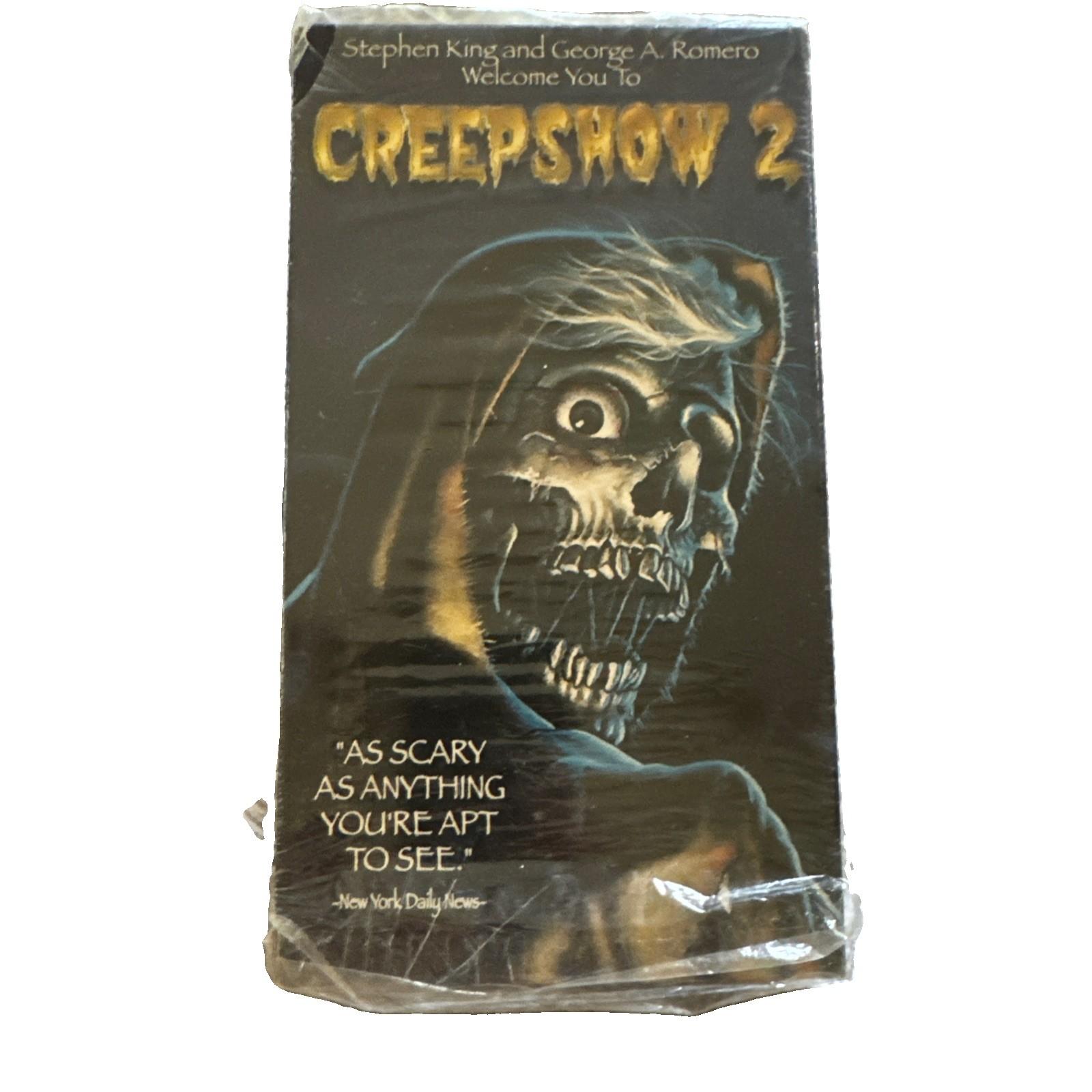 Creepshow 2 VHS Stephen King George Romero Horror Original Shrink Slipcover