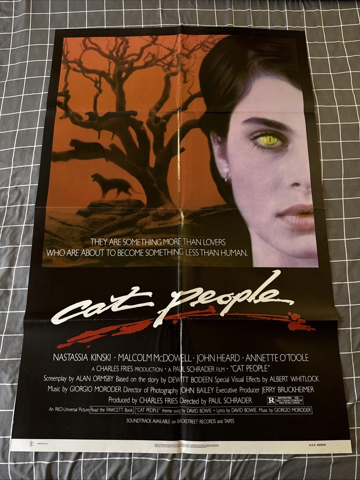 Cat People (1982) Original 27x41 Theatrical One Sheet Horror Paul Schrader