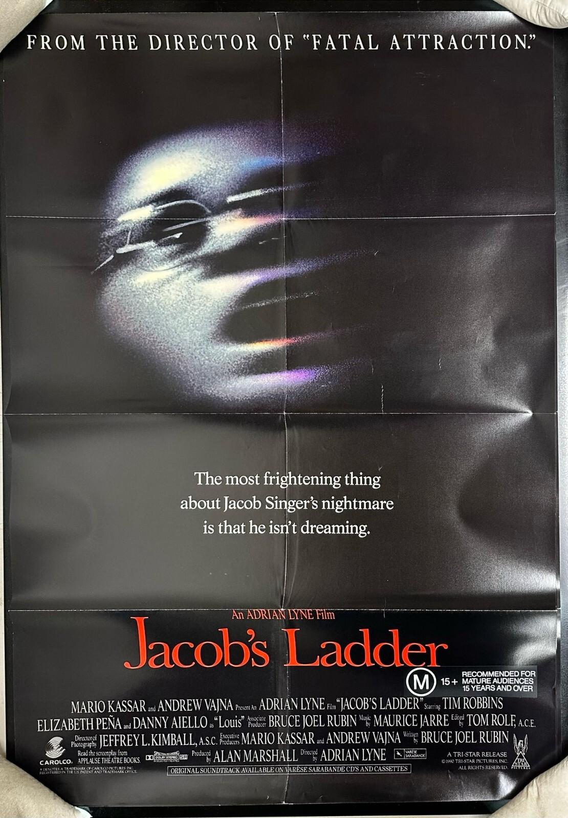JACOB'S LADDER 1990 ORIGINAL AUSTRALIAN CINEMA RELEASE ONE-SHEET MOVIE POSTER