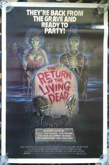ORIGINAL THE RETURN OF THE LIVING DEAD ROLLED ONE SHEET POSTER (1985) HORROR