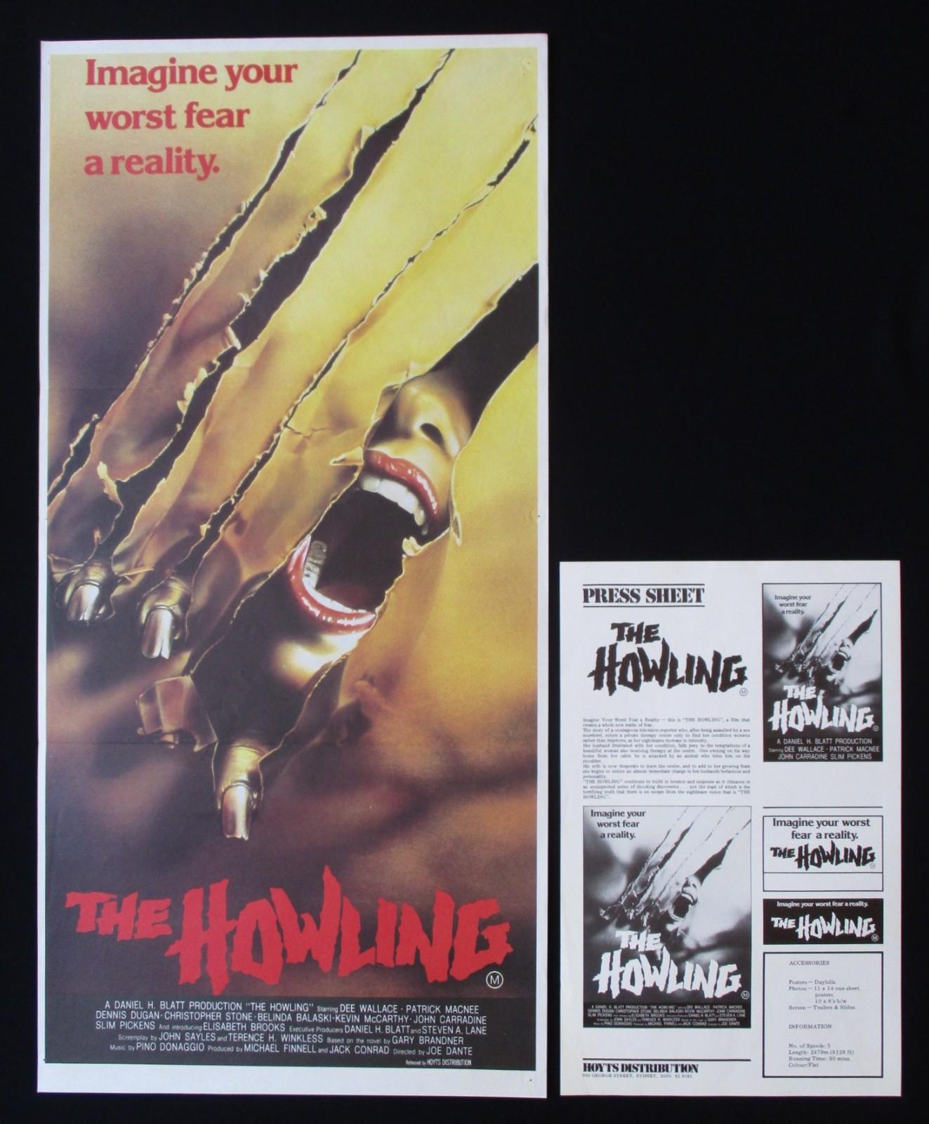 THE HOWLING 1981 Original Australian daybill movie poster werewolf horror