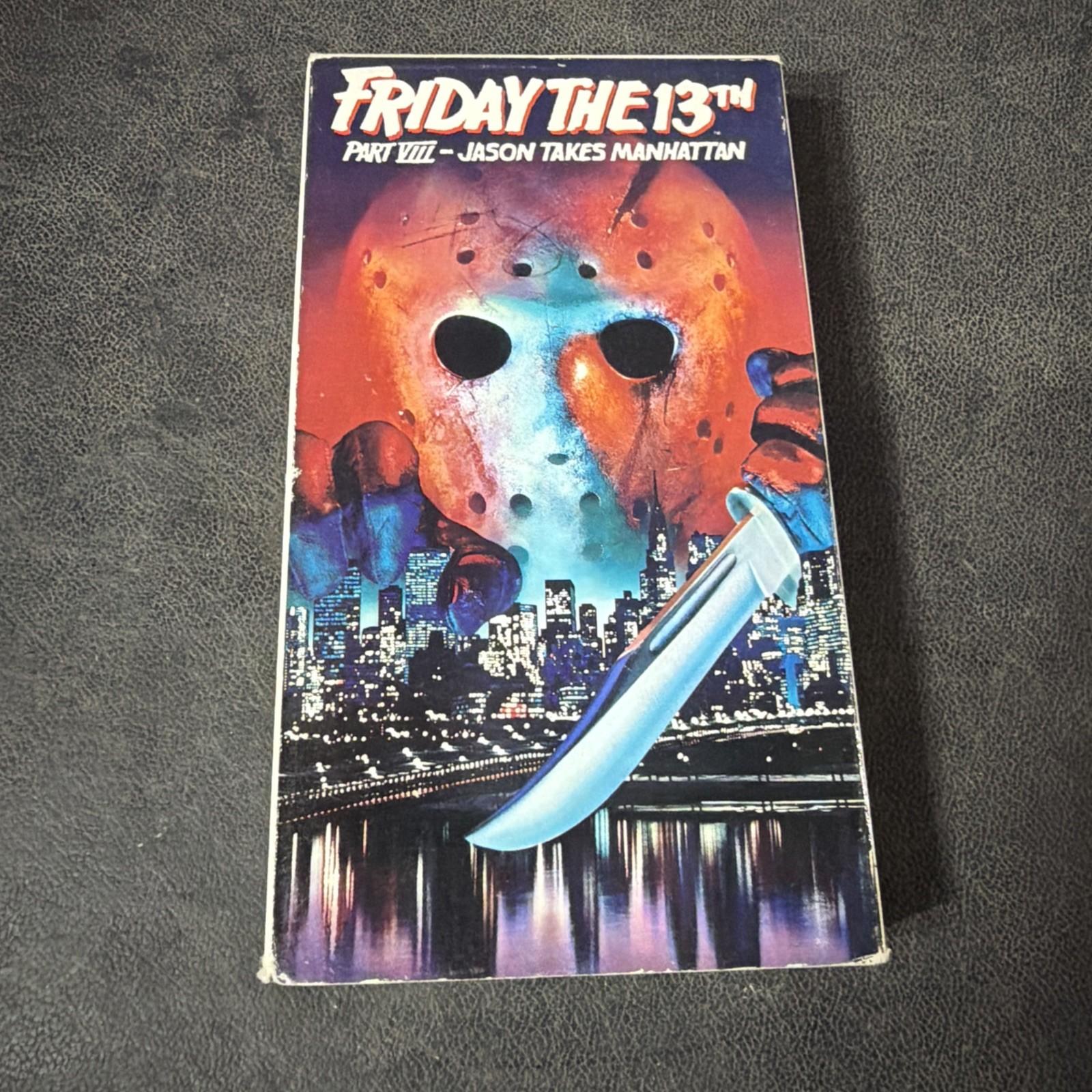 Friday The 13th Part VIII  (Jason Takes Manhattan) 1989 VHS Tape and Cover