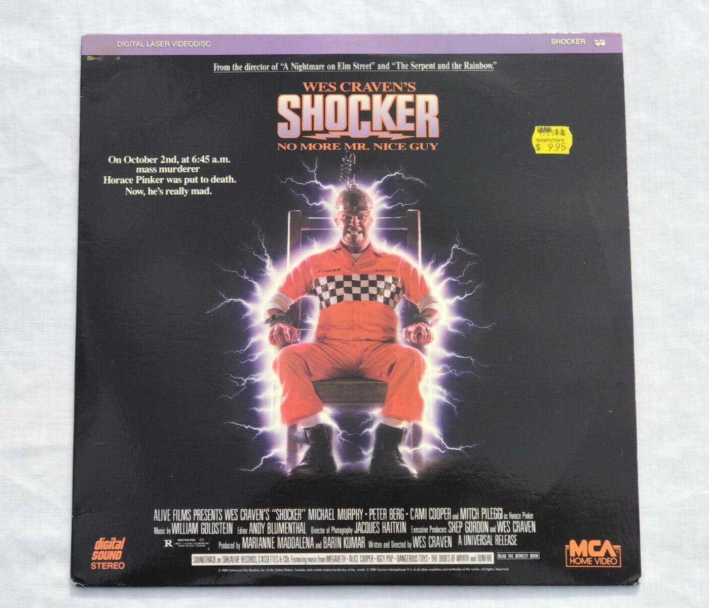Shocker (Laserdisc, 1990) ☆*RARE*☆ Wes Craven