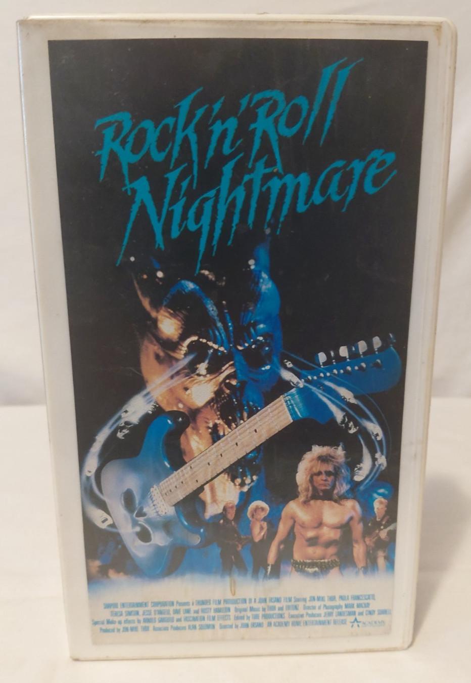 ROCK 'N' ROLL NIGHTMARE-(VHS 1987)- JON MIKI THOR- HORROR/MUSICAL-CLAMSHELL CASE