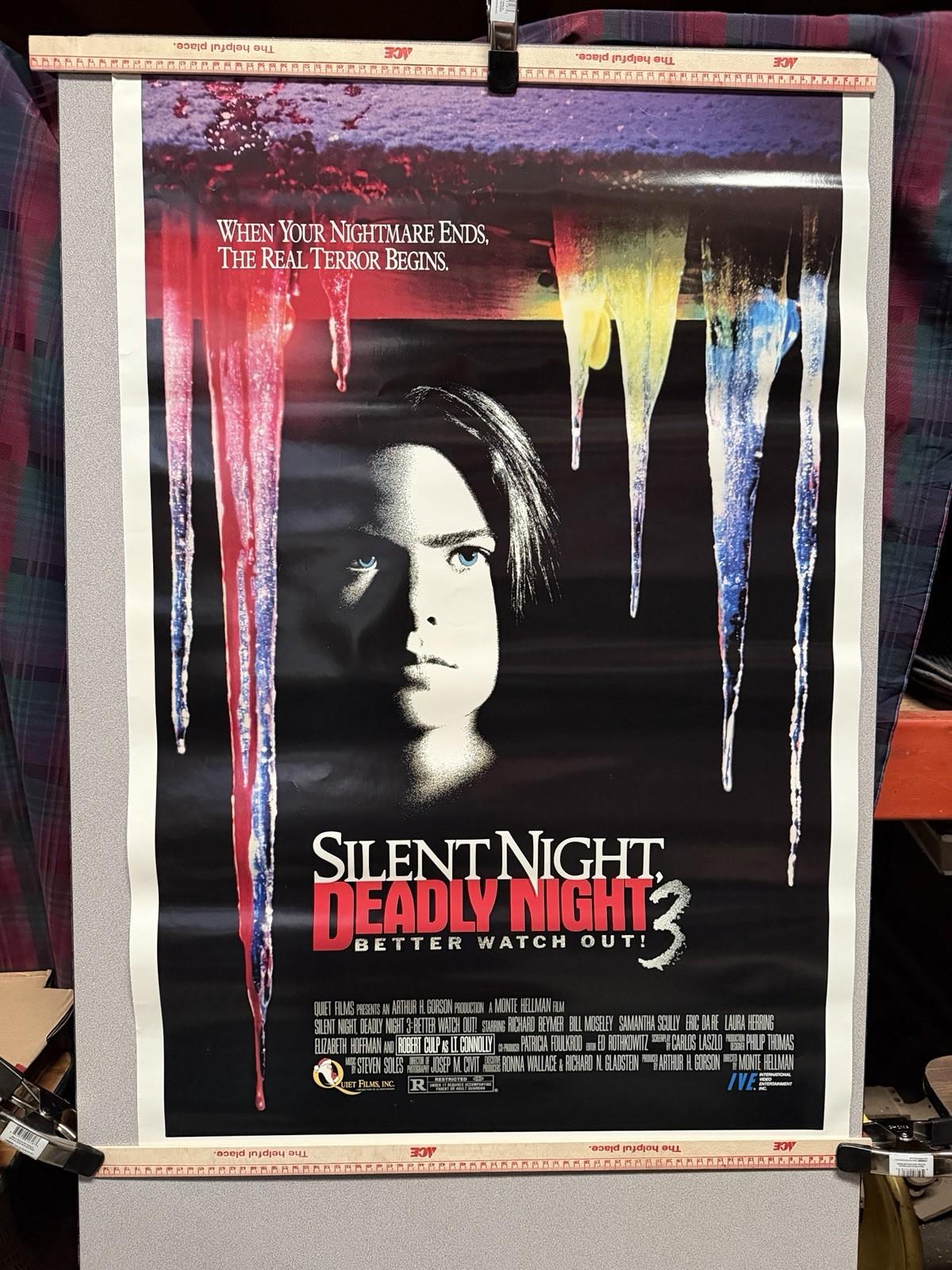 Silent Night Deadly Night 3 1989 Original IVE Poster 27x40 Bill Moseley 