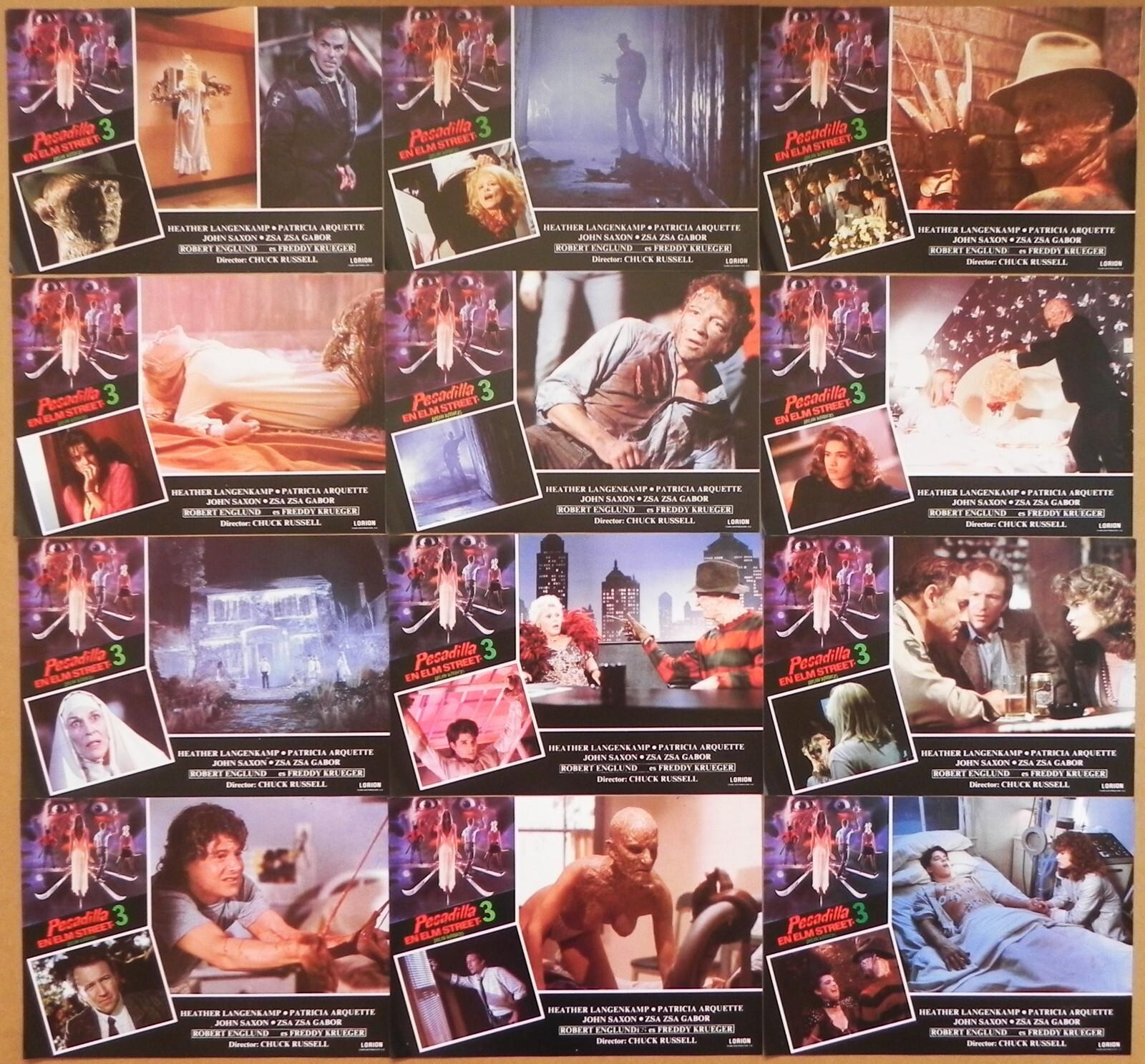 Nightmare on Elm Street 3: Dream Warriors 1987 12 Spanish Lobby Card Set