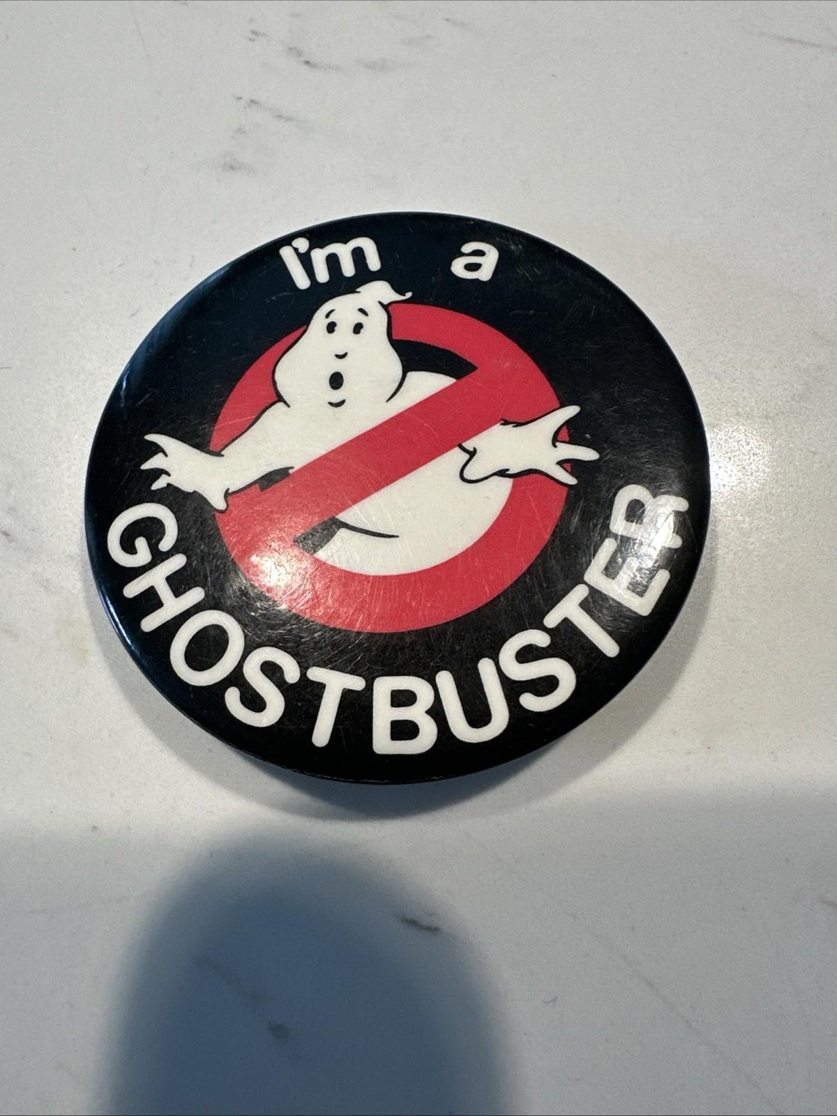 Ghostbusters 1984 vintage original  "I'm A Ghostbuster" Movie Promo Pin 