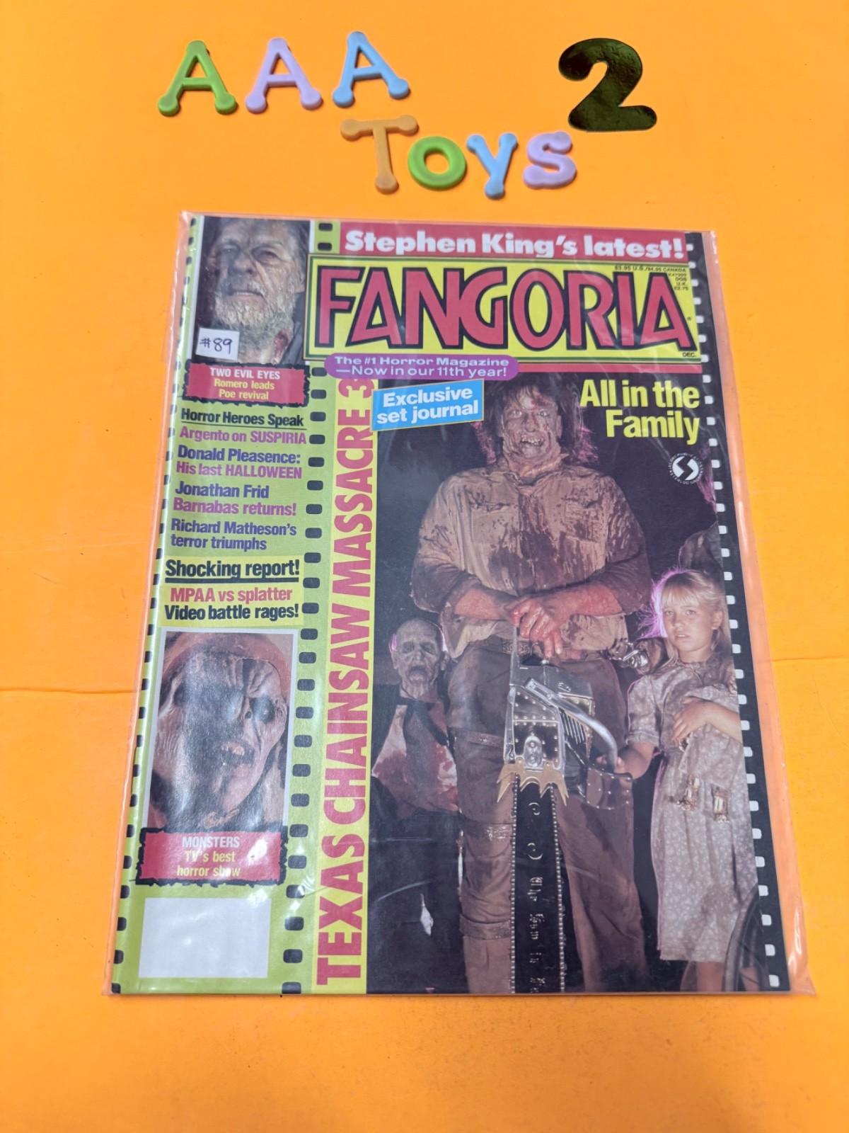 Fangoria #89 featuring Texas Chainsaw Massacre 3, Two Evil Eyes