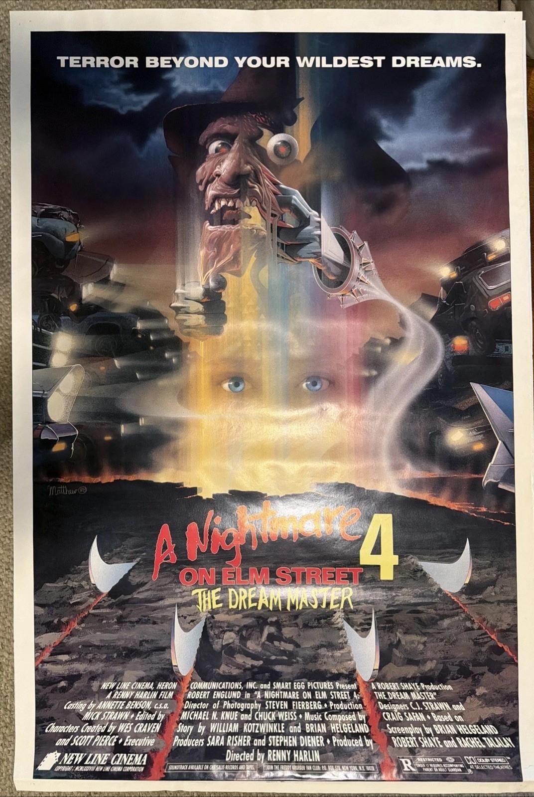 A Nightmare on Elm Street 4 Dream Master 1988 Original One Sheet Movie Poster