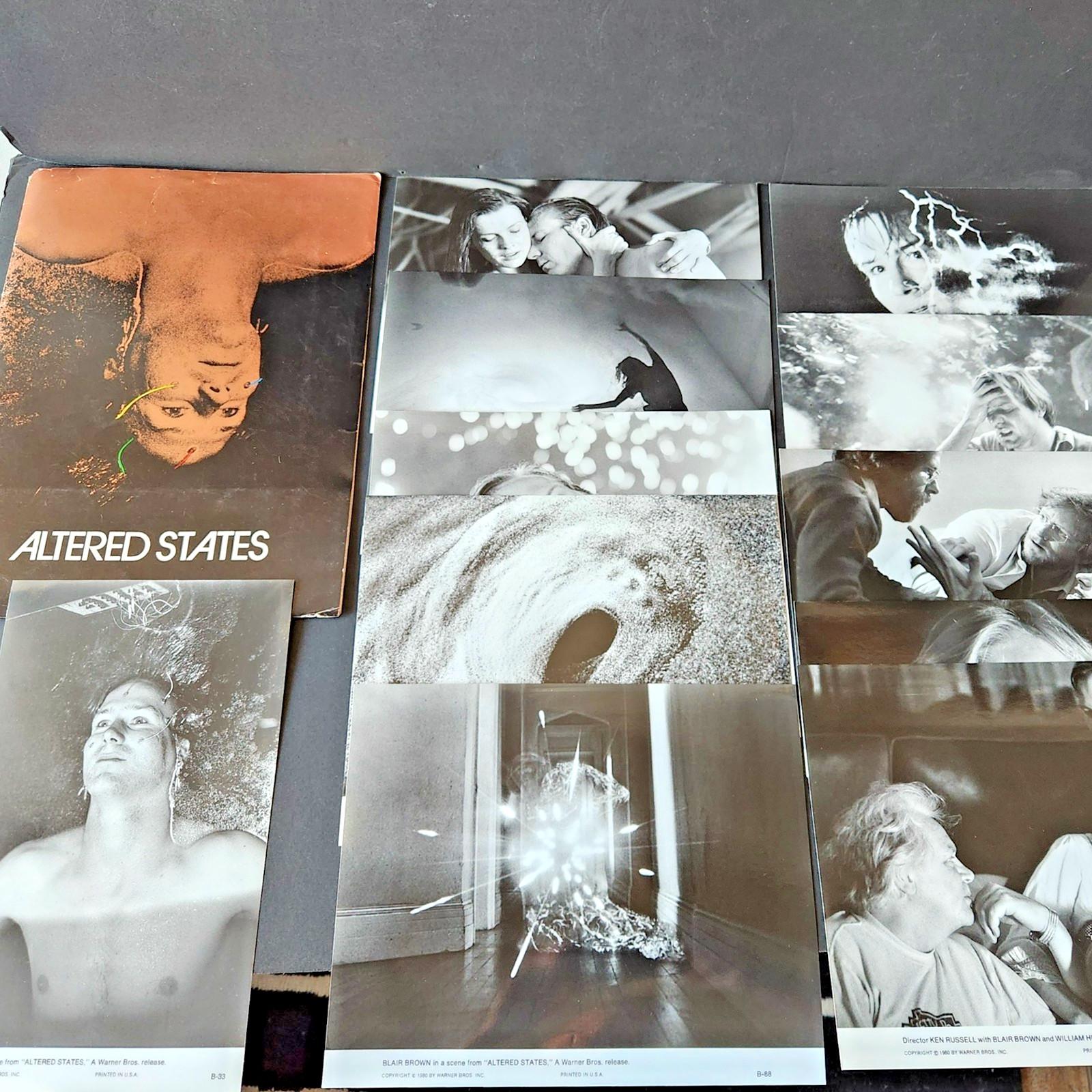 Rare 1980 ALTERED STATES Movie Press Kit – w/12 Photos William Hurt Cult Classic