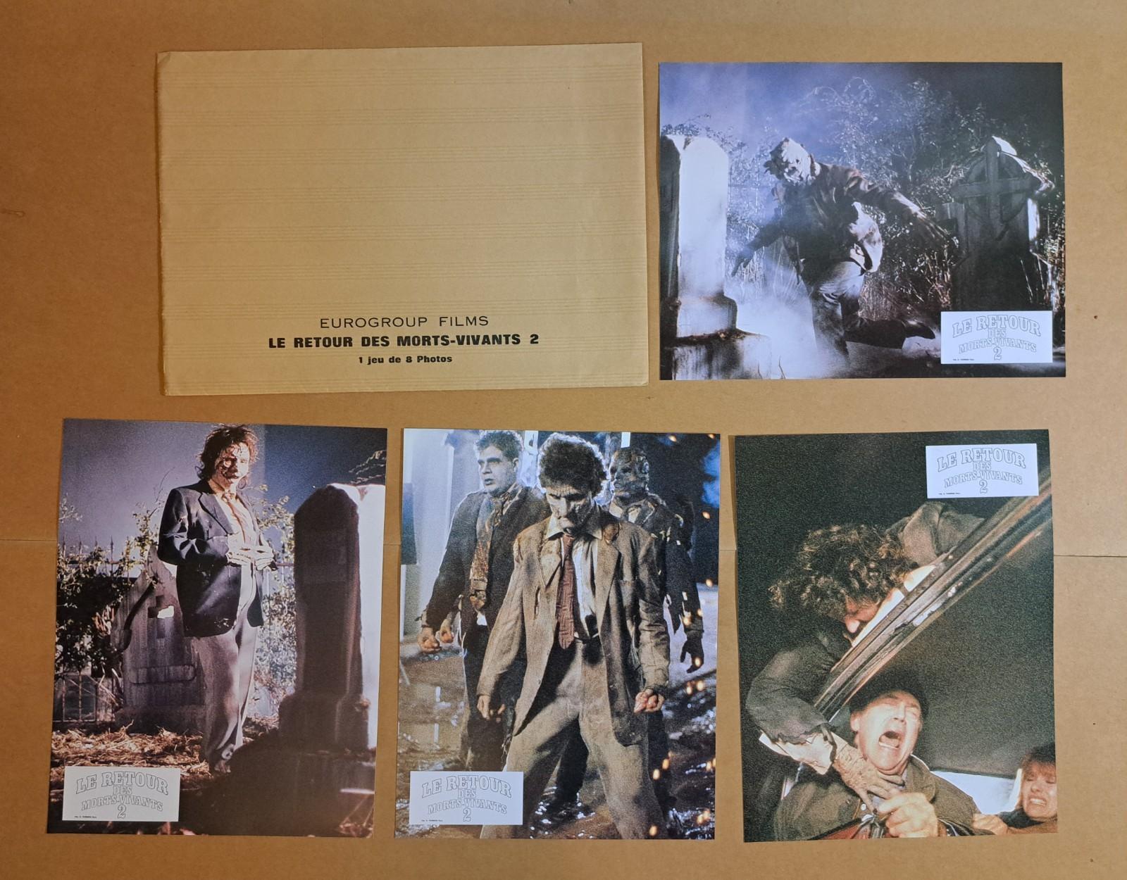 RETURN OF THE LIVING DEAD 2 II FRENCH LOBBY CARD SET