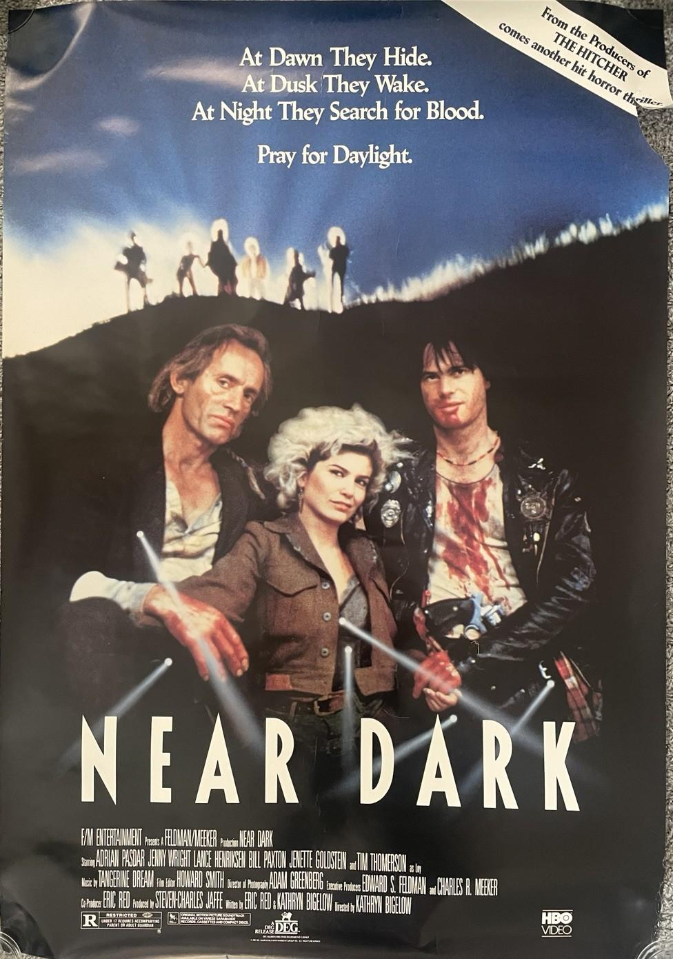 Near Dark 1987 Original VHS Video Store Poster 27x39 HBO Cult Vampire 80s Horror