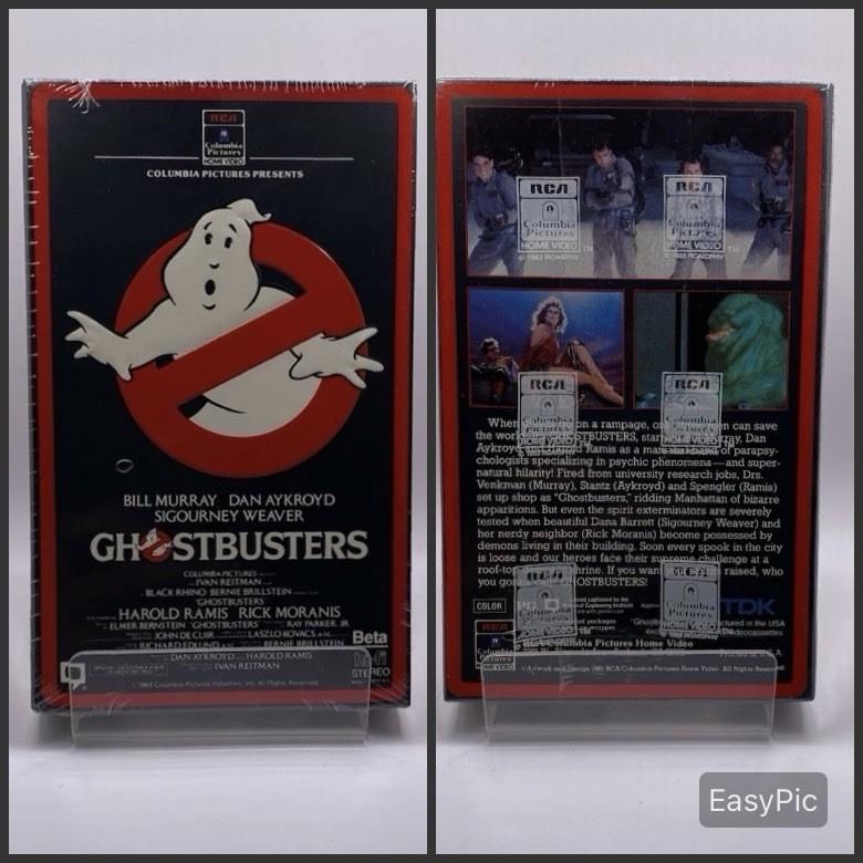 Vintage Ghostbusters Betamax SEALED NOT VHS Embossed 1984 1st Print Near Mint