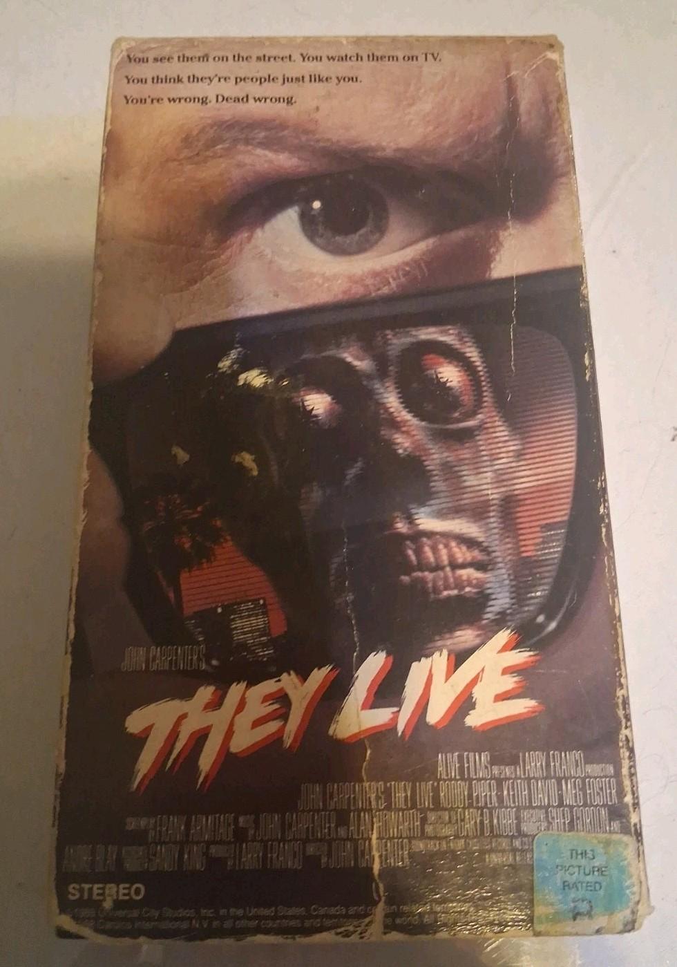 They Live 1989 MCA Original VHS John Carpenter Rowdy Roddy Piper Horror 