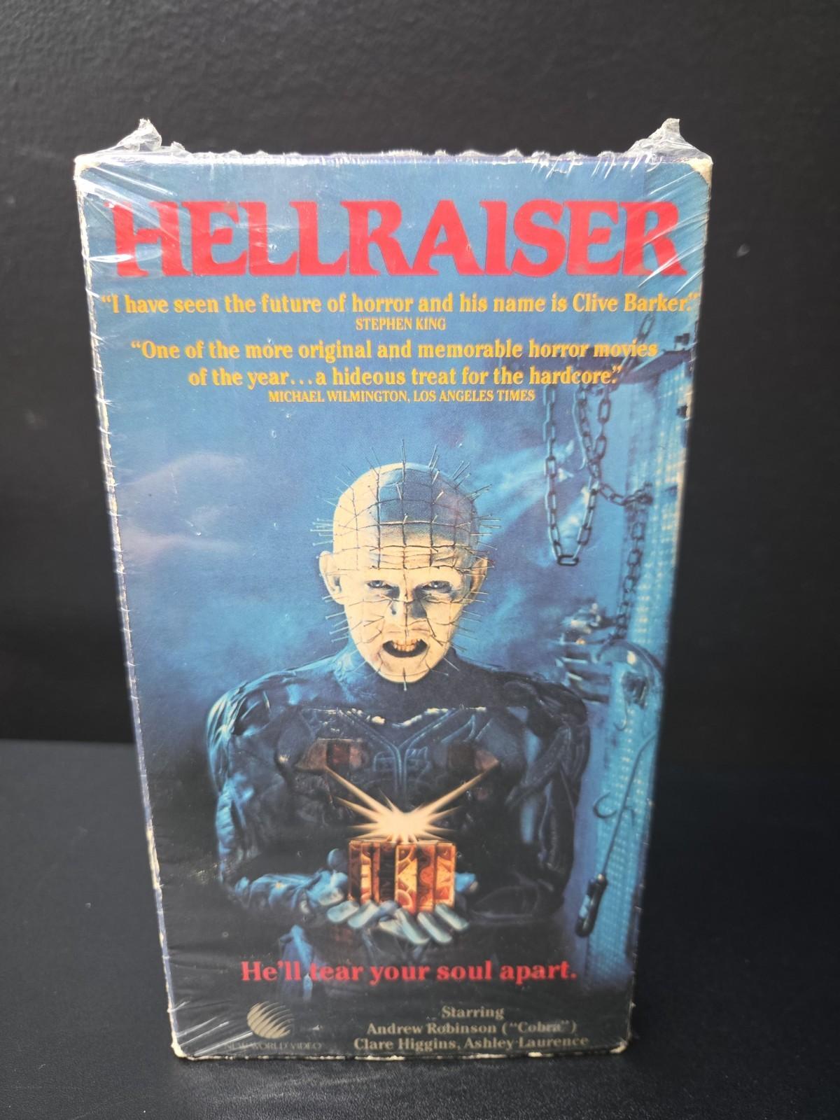 Hellraiser VHS 1987 1st Release W/Shrink New World Video VG+ RARE Clive Barker