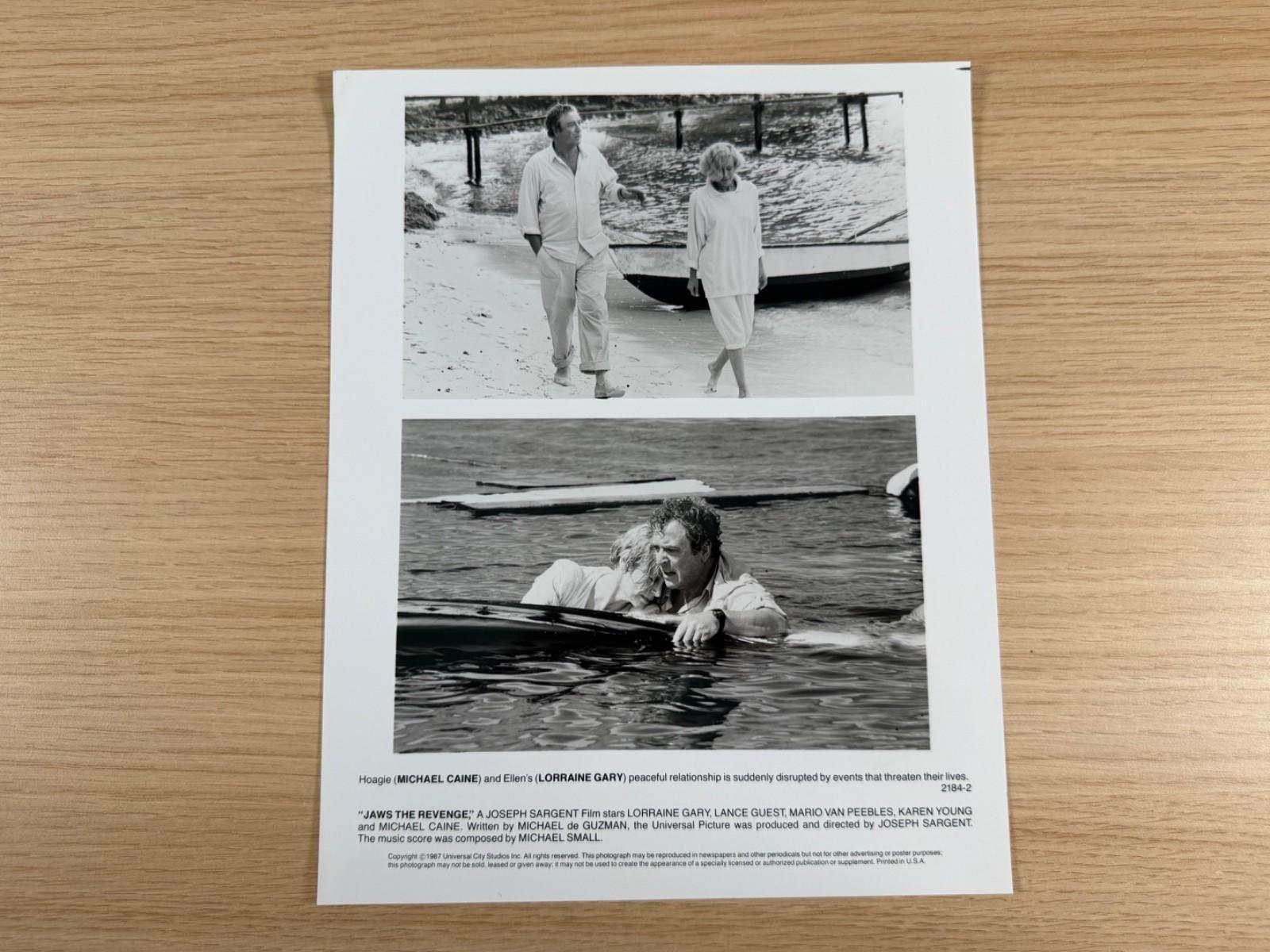 Jaws The Revenge Michael Caine Lorraine Gary Original Press Still B&W 1987 8x10