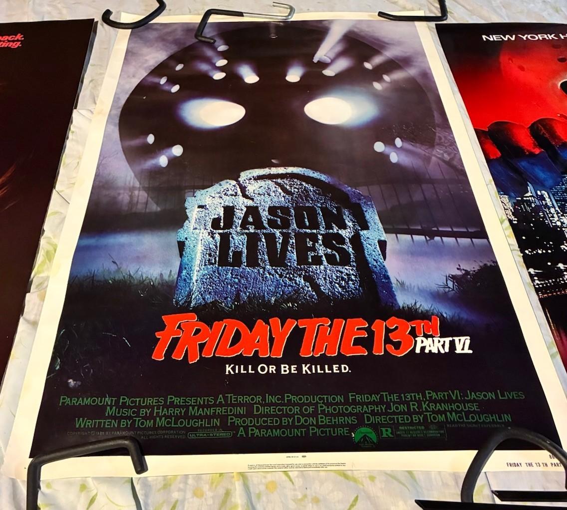 FRIDAY THE 13TH PART VI 6 JASON LIVES ORIGINAL ROLLED 27X41 MOVIE POSTER 1986