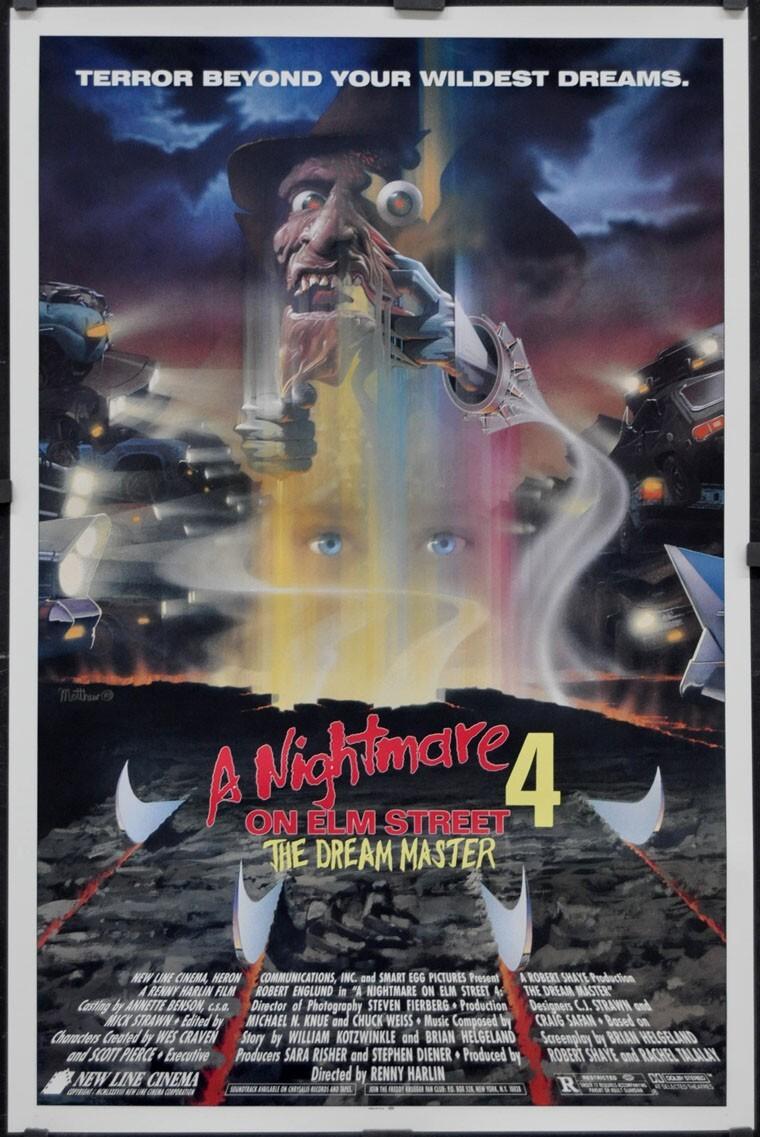 Nightmare On Elm Street 4 : THE DREAM MASTER 1988 ORIG 27X41 ROLLED MOVIE POSTER