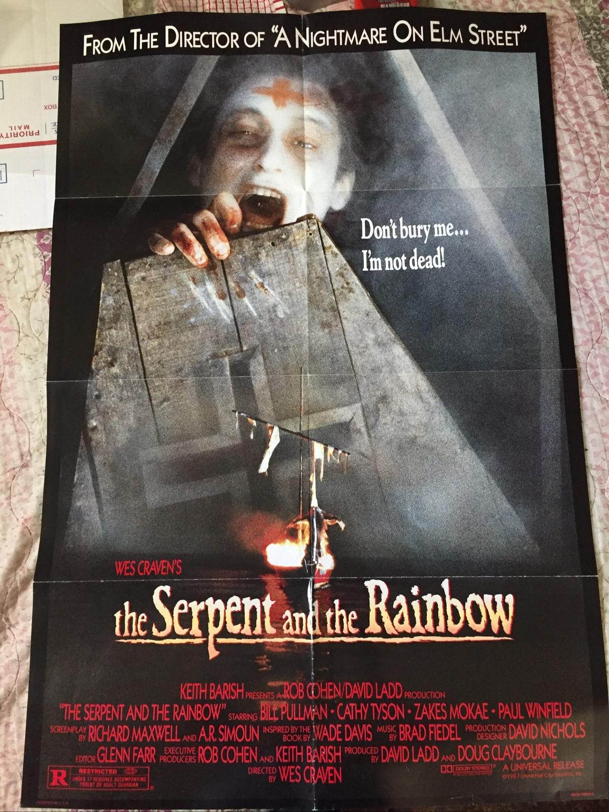 THE SERPENT AND THE RAINBOW Original One Sheet Movie Poster - 1988 VG-NM