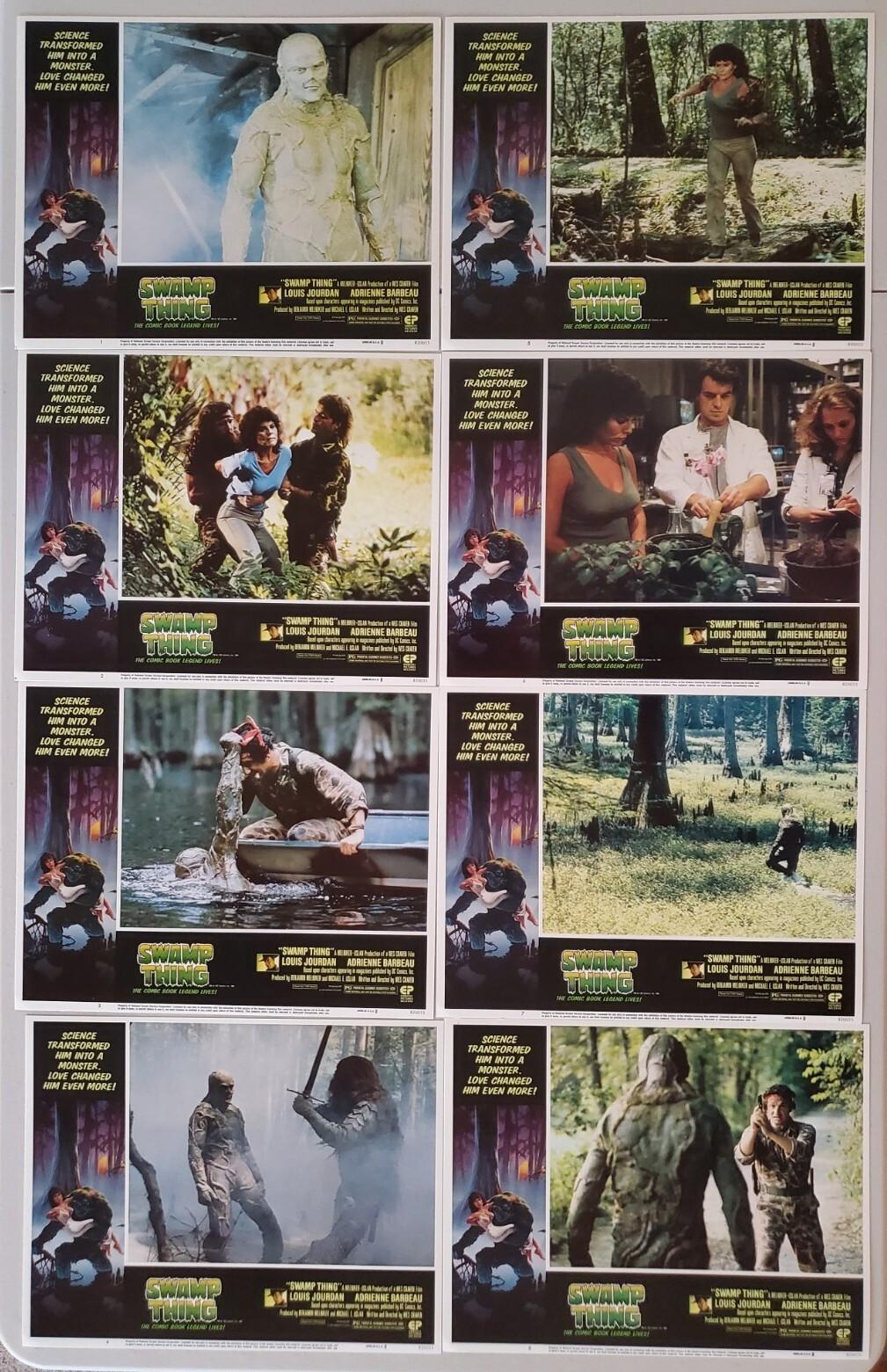 SWAMP THING ORIGINAL 11X14 LOBBY CARD SET OF 8 1982 LOUIS JOURDAN BARBEAU