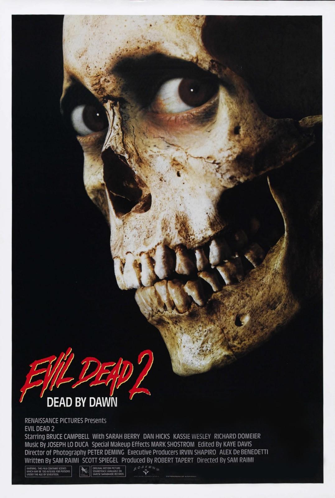 EVIL DEAD II (1987) ORIGINAL MOVIE POSTER  -  ROLLED