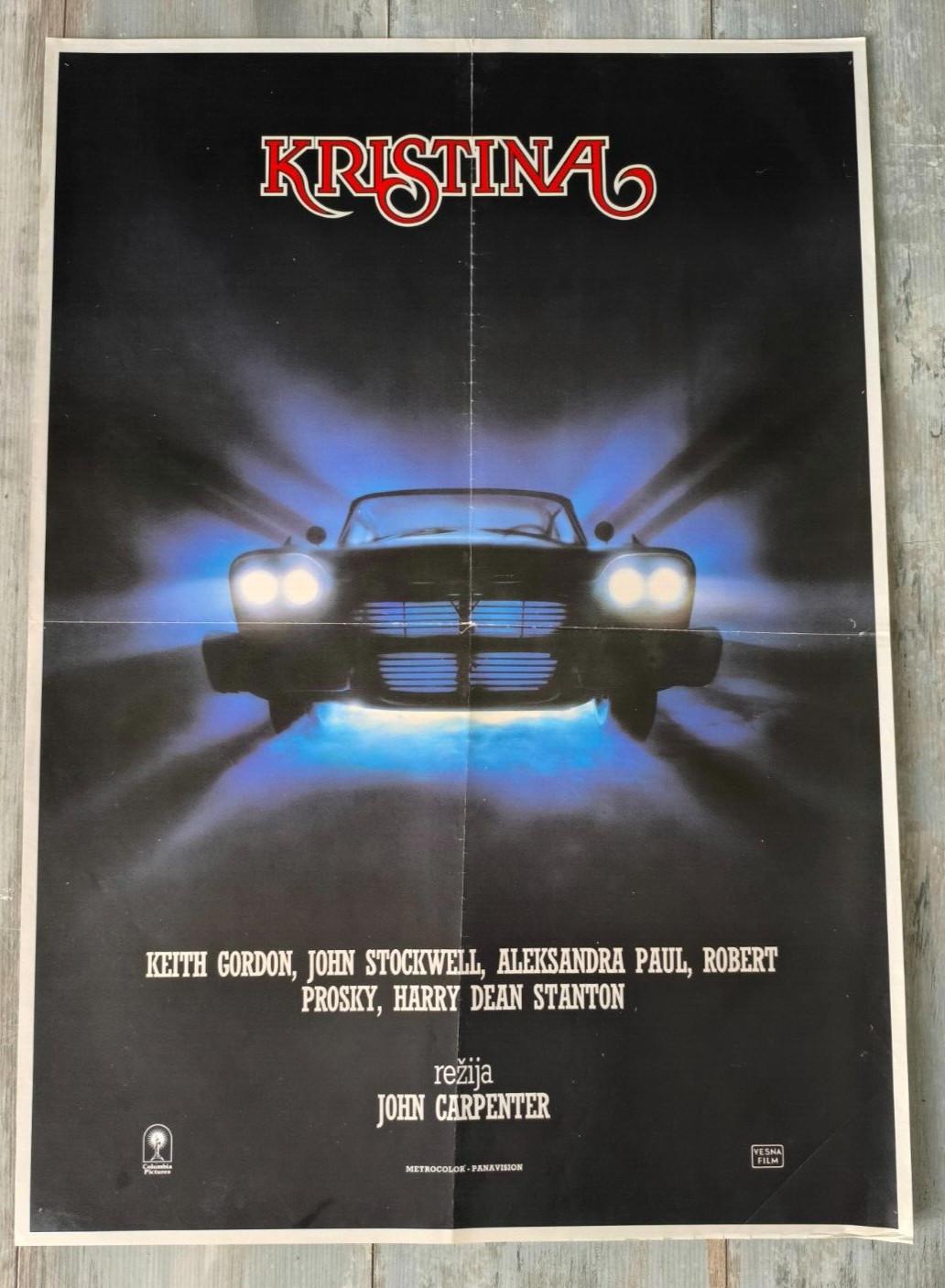 Christine John Carpenter Original Yugoslav B2 Poster 1983