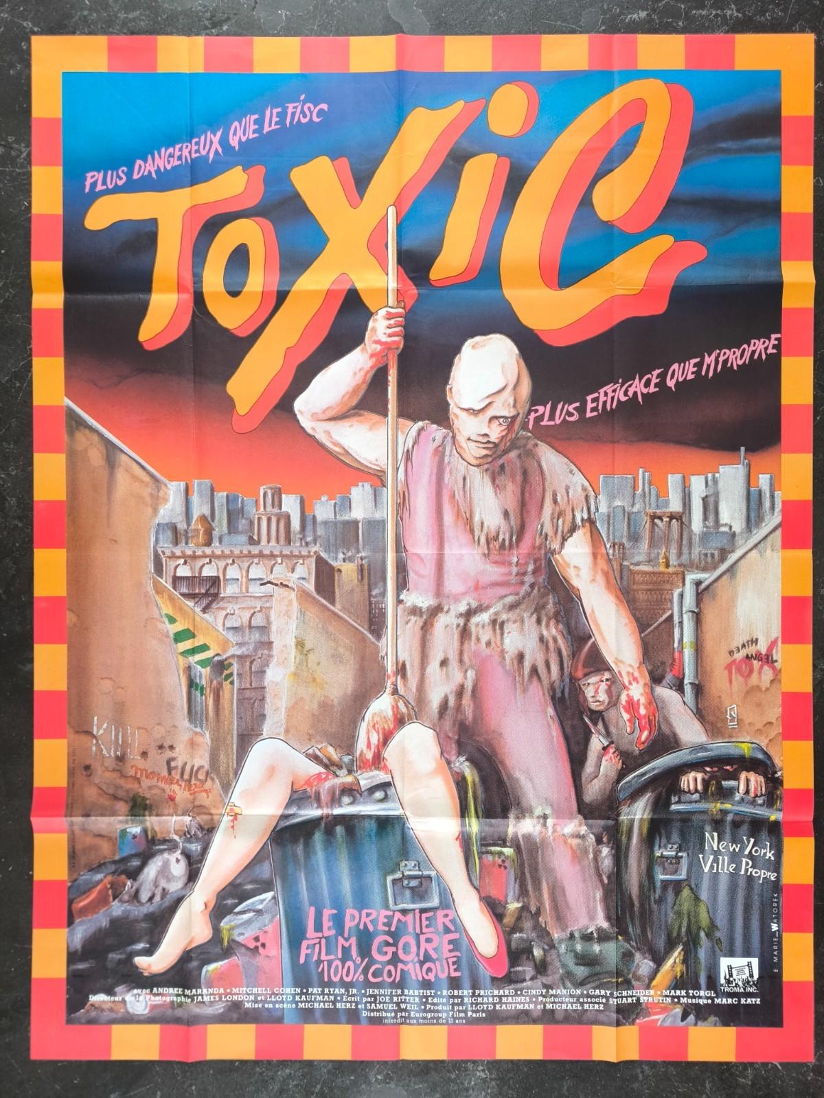 THE TOXIC AVENGER horror french Original movie poster LARGE