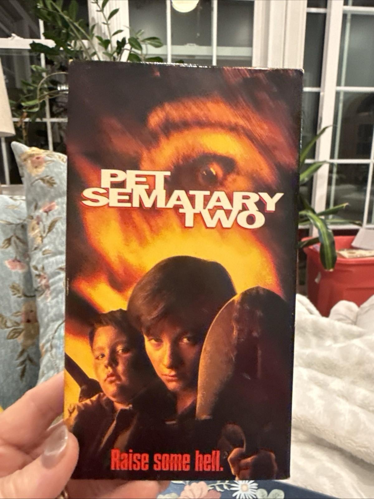 Pet Sematary II VHS 1992 R Horror Movie Paramount 102 min Original Box Used Tape