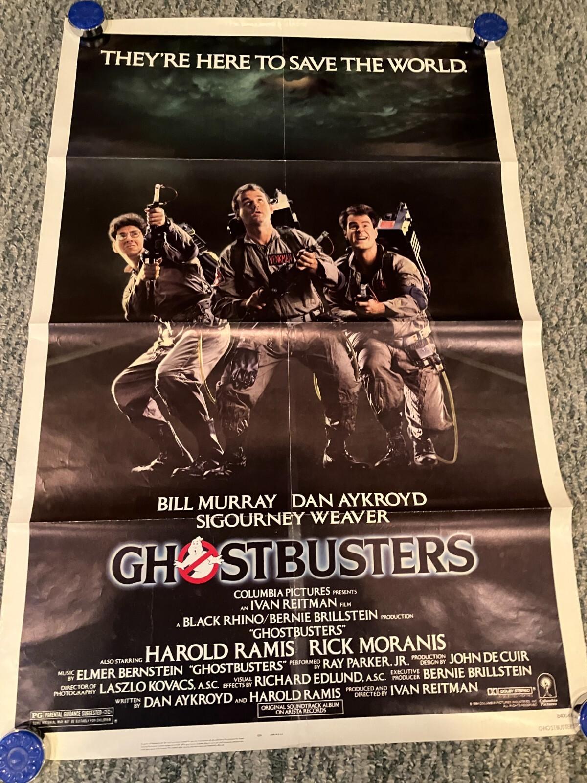 GHOSTBUSTERS (1984) Original vintage Movie Poster approximately 27x41 rare