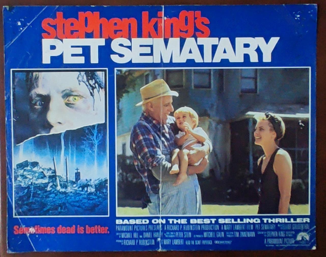 Fred Gwynne Miko Hughes & Denise Crosby PET SEMATARY org 1989 Lobby Card 4519 a