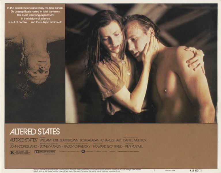 Altered States Original 11x14 Lobby Card Blair Brown embracing William Hurt 1980