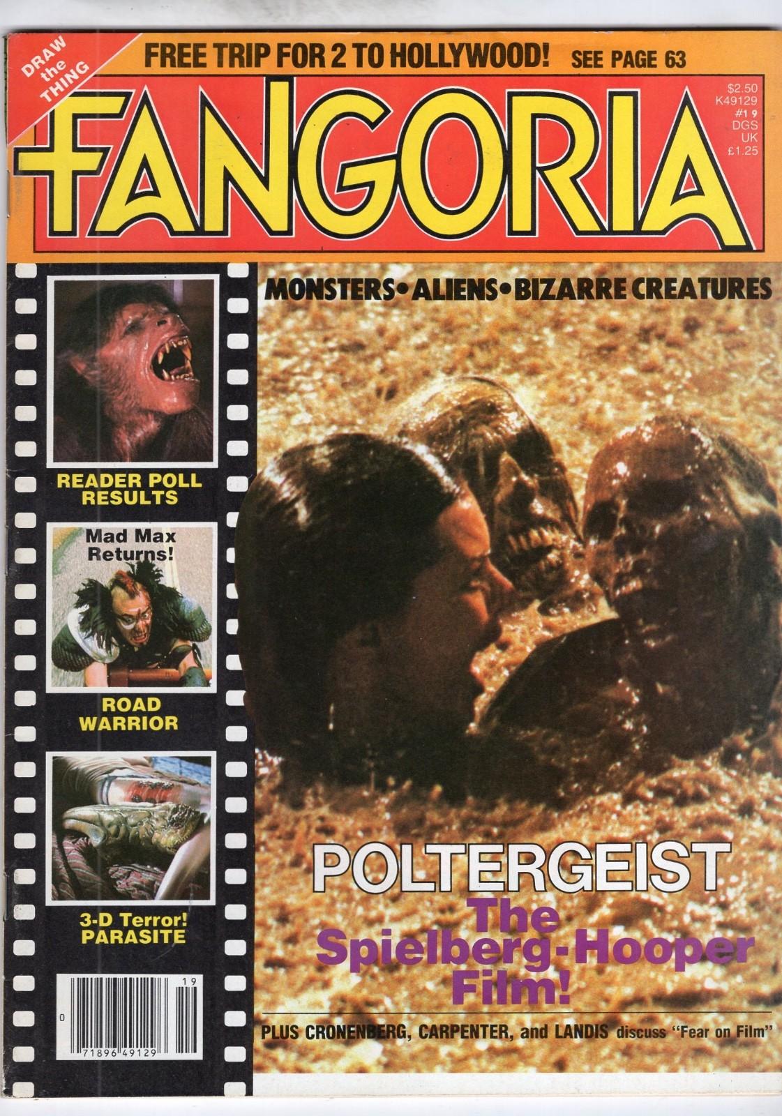 Fangoria Issue #19 1982 Spielberg Poltergeist Cover,  Mad Max Off White Pages VF