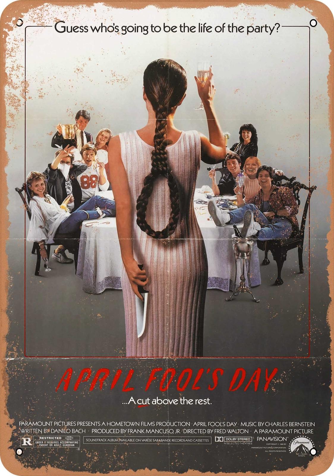 METAL SIGN - April Fool's Day (1986) - Vintage Look