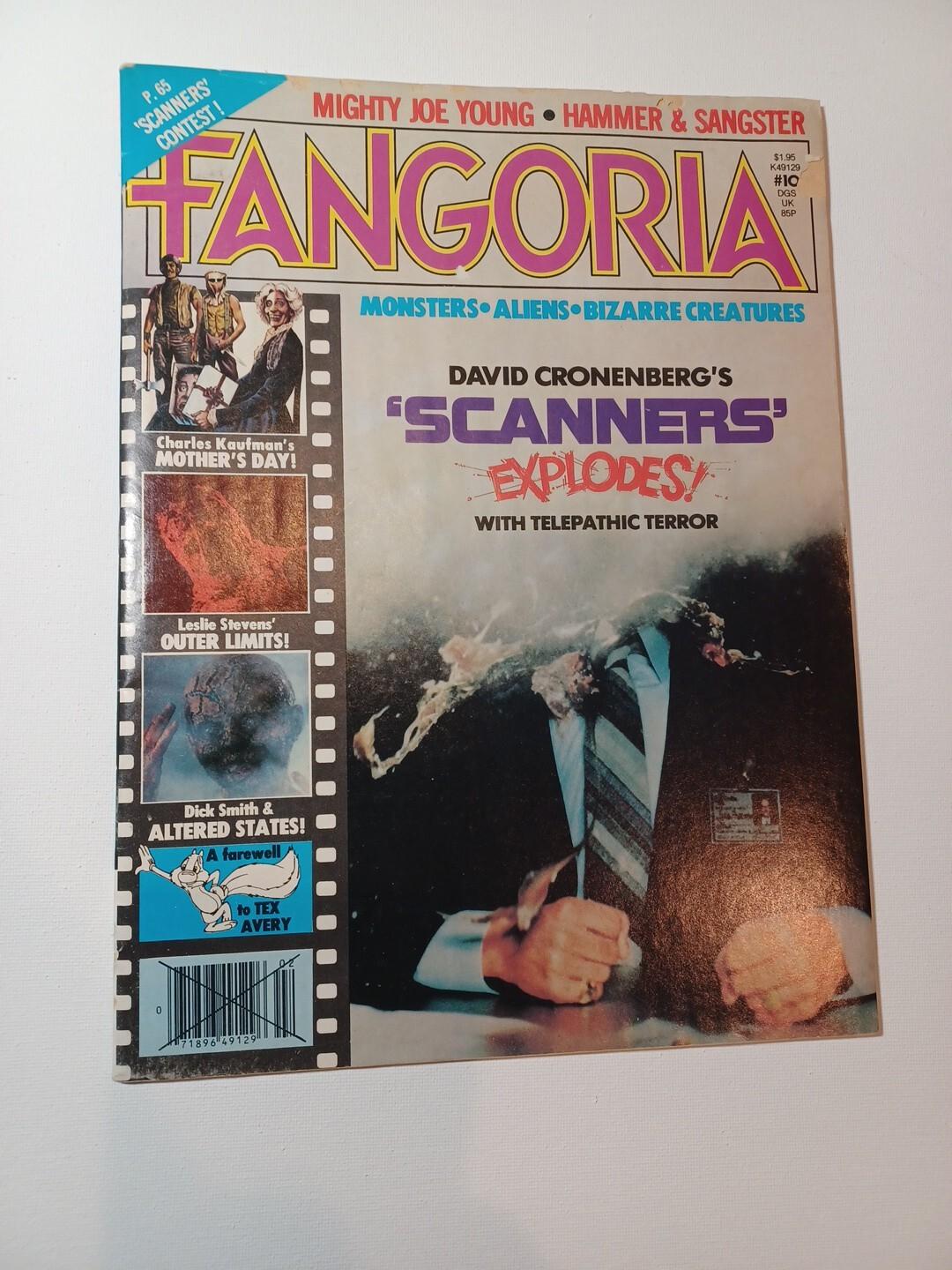 FANGORIA # 10 Jan 1981 Scanners, Outer Limits Charles Kaufman