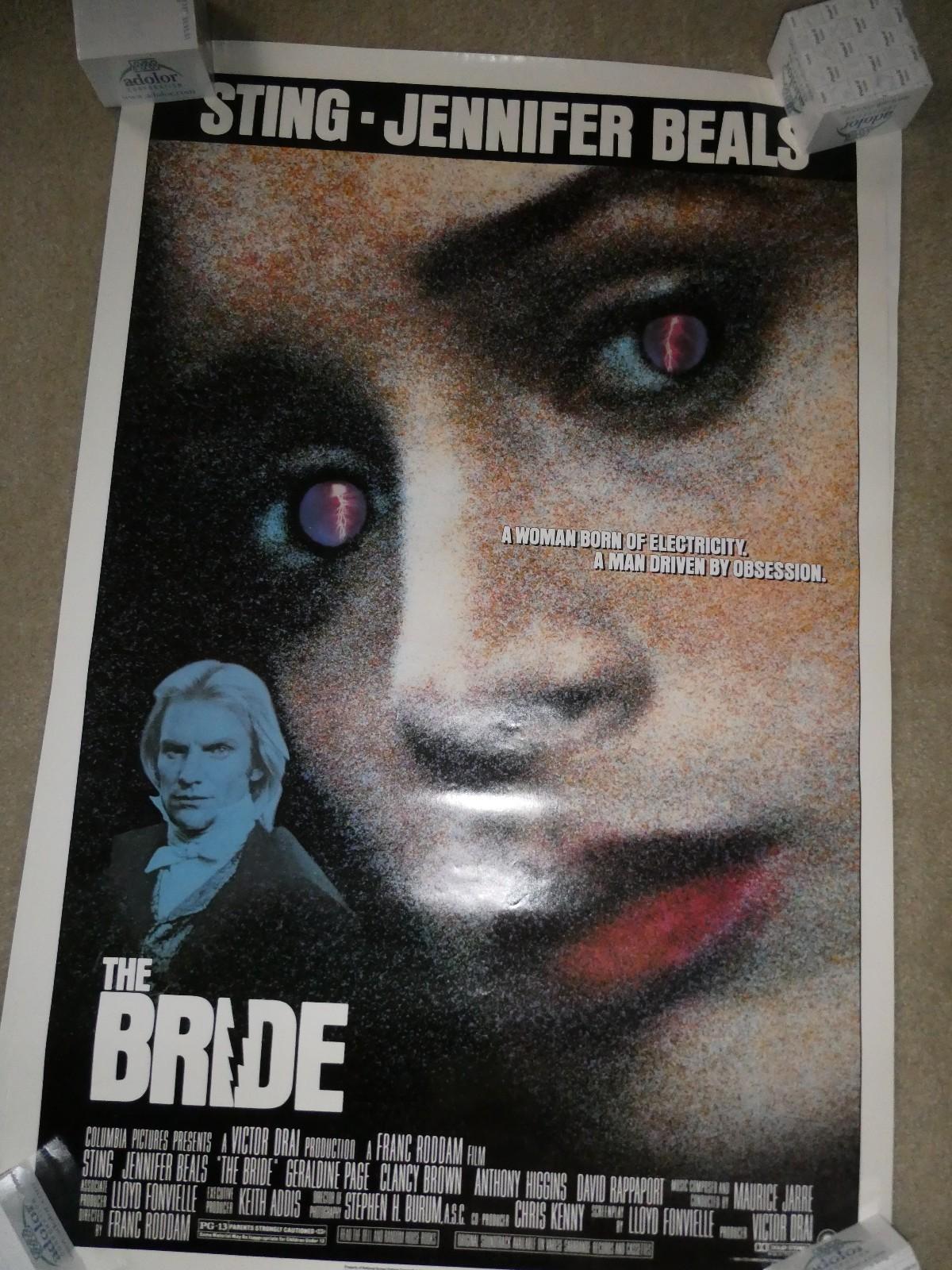 Vintage 1985 Original Movie Theater Poster The Bride 40x27"