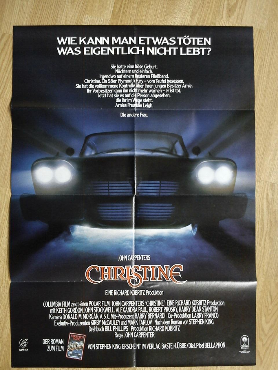 Christine JOHN CARPENTER - German 1-sheet 1983 - PLYMOUTH FURY Stephen King