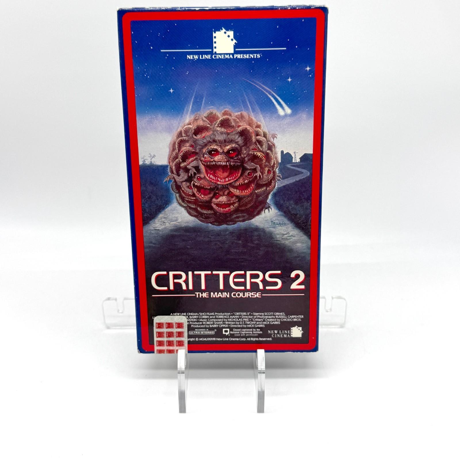 Critters 2 The Main Course VHS Tested Works 1988 Horror Scary Great Condition