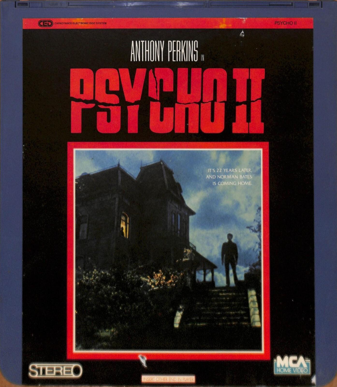 Psycho ll 2 (1983) Vintage CED RCA SelectaVision VideoDisc TESTED WORKING