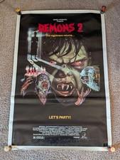 Vintage 1987 DEMONS 2 MOVIE HORROR THRILLER POSTER 27"x 41" VERY RARE