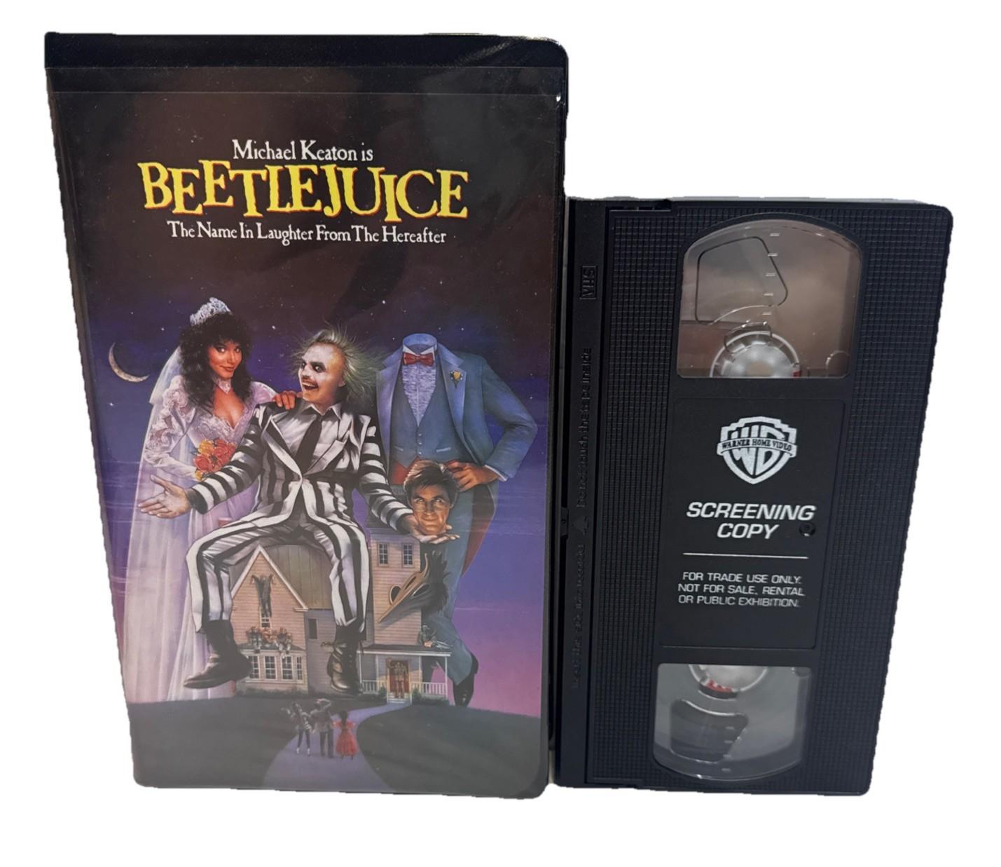 Beetlejuice Demo Promo Screener VHS Tested Clamshell 1988 Tim Burton