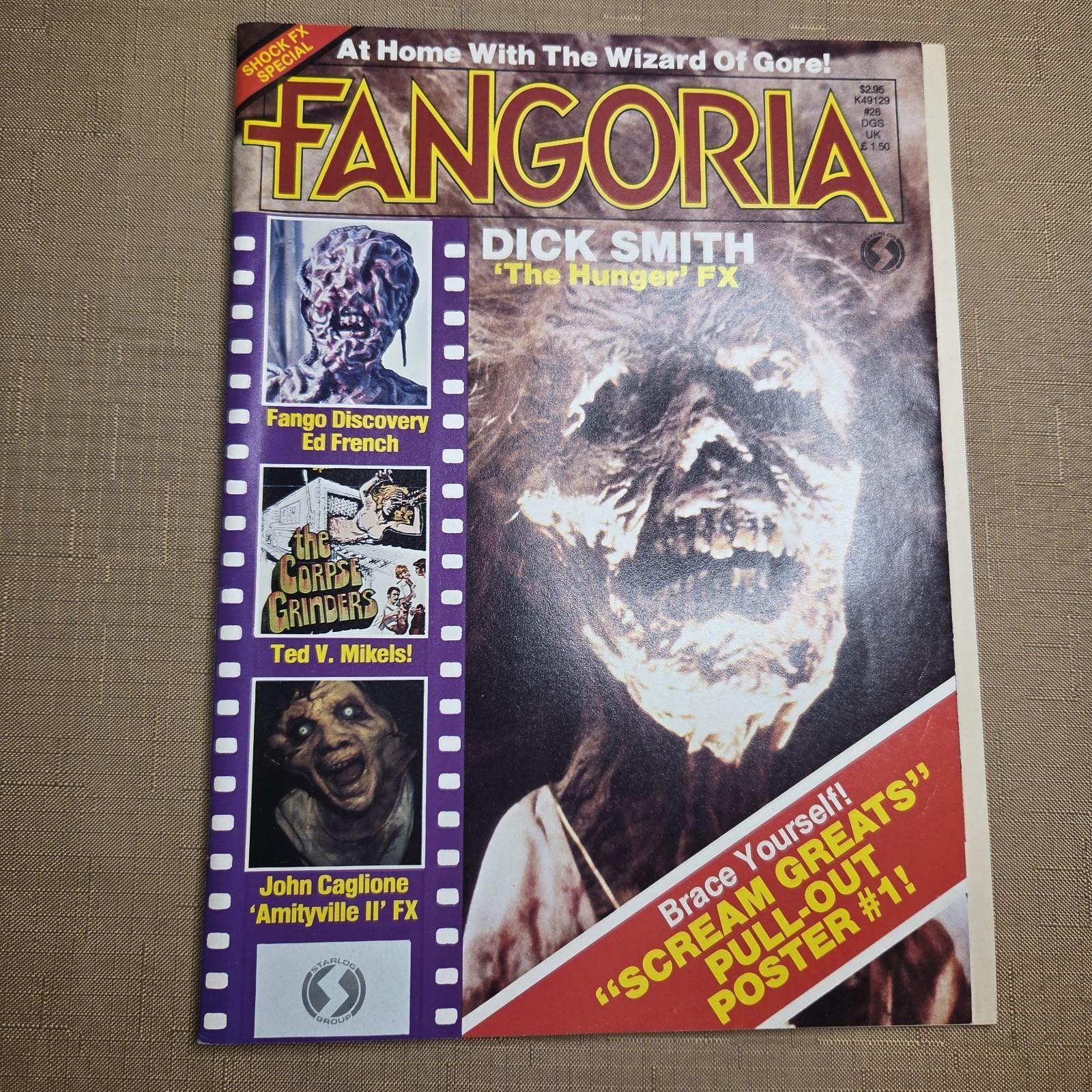 VTG/COLL:  FANGORIA Mag. #26 (1983) The Hunger Dick Smith Makeup Tanya Roberts