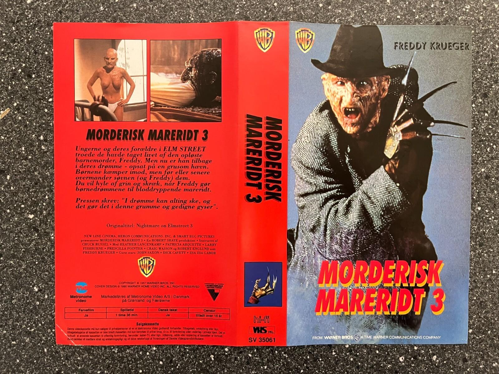 Vintage A Nightmare on Elm Street 3: Dream Warriors Heather Langenkamp VHS Cover