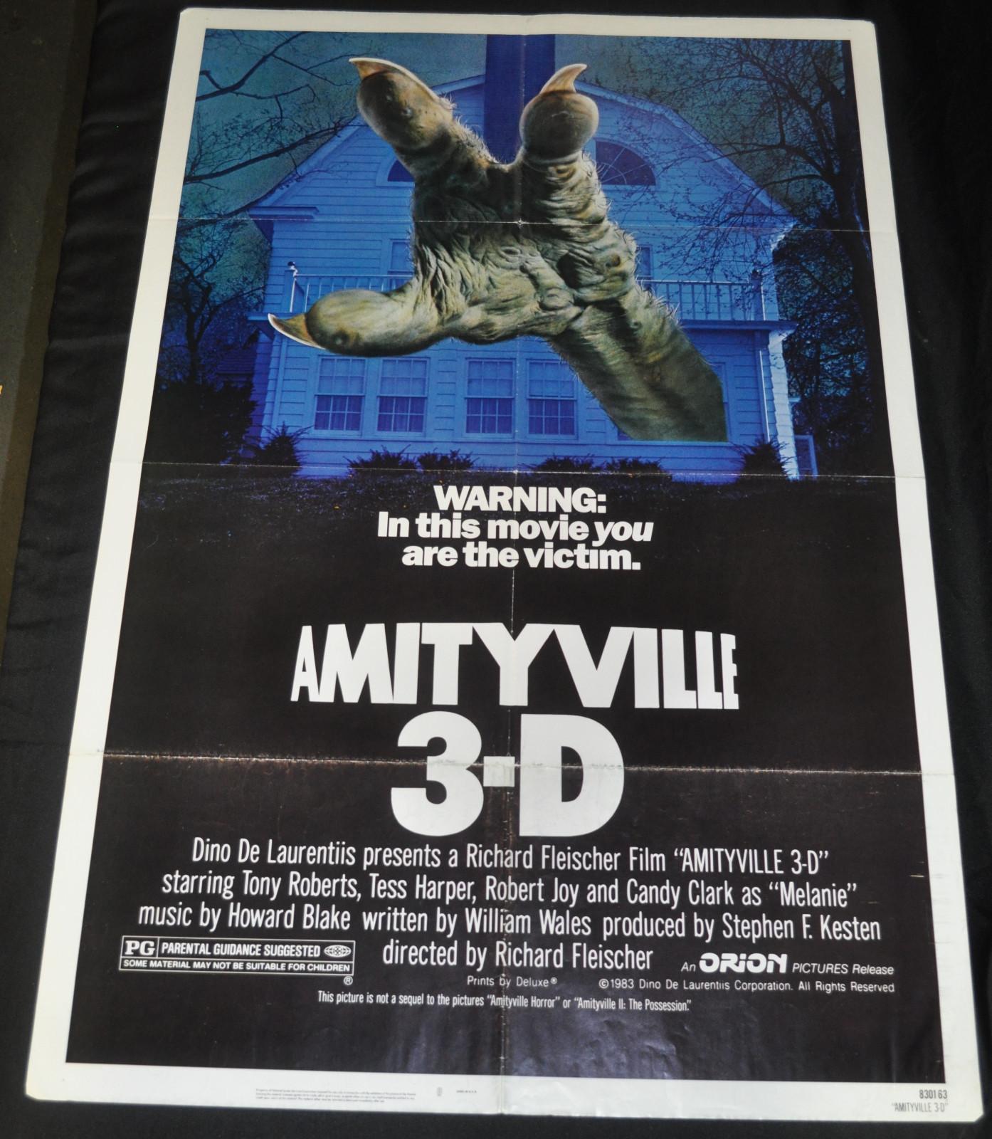Amityville 3-D Original One 1sh Sheet Movie Poster - (1983) ITB WH