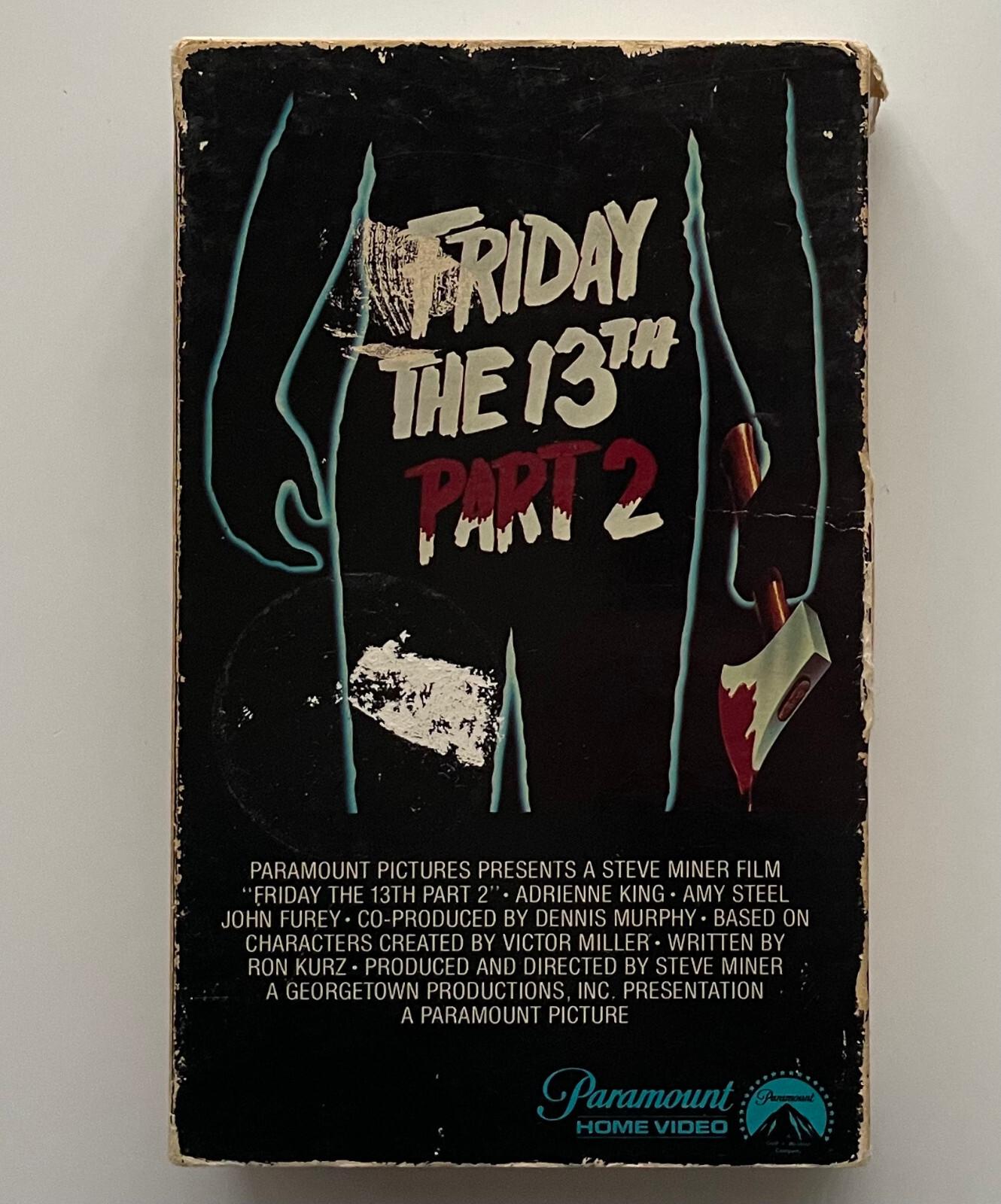 Vtg 1981 FRIDAY THE 13TH Part 2 First Edition GATEFOLD Betamax BETA Tape HORROR