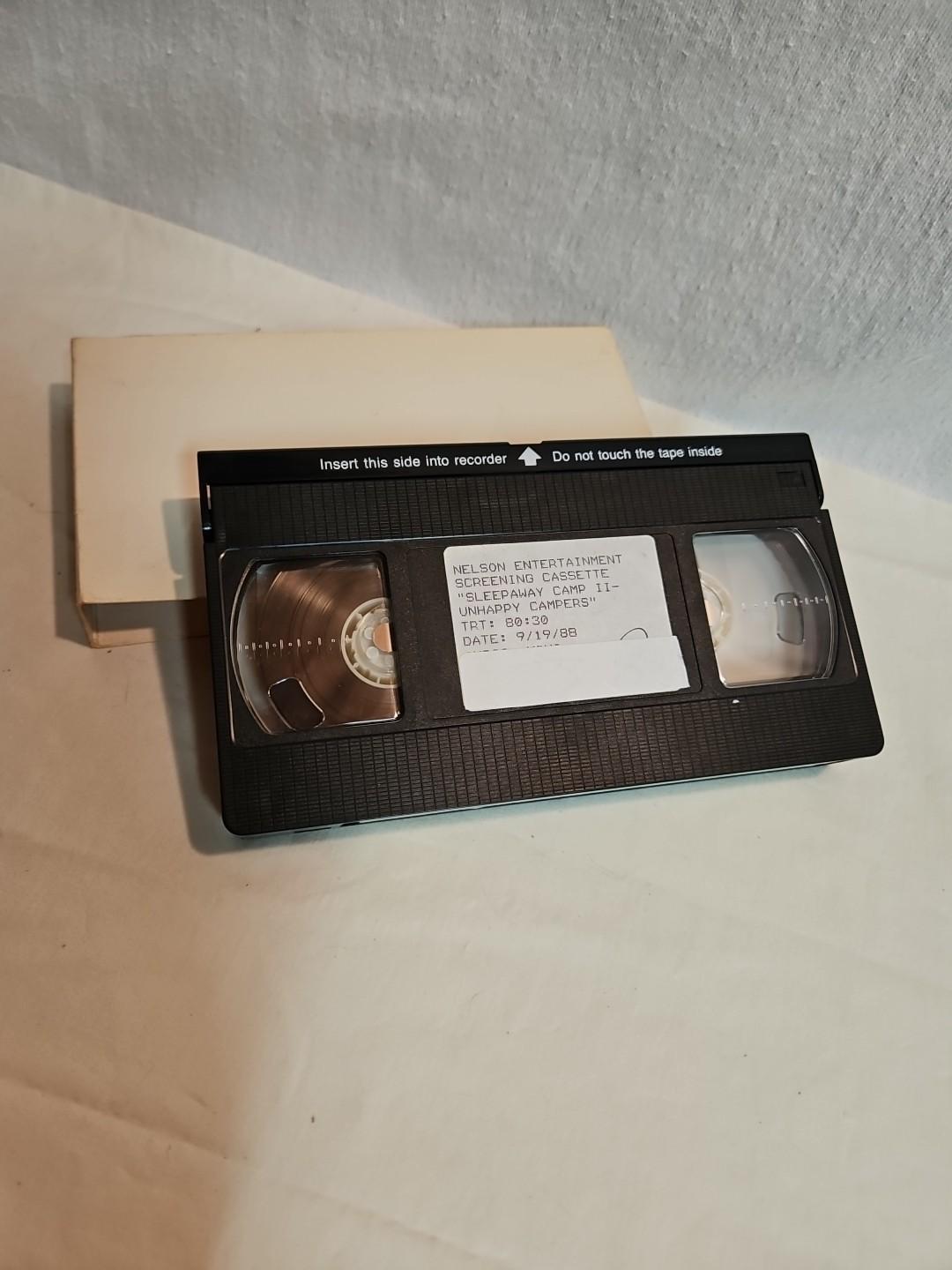 Sleepaway Camp II: Unhappy Campers VHS Screening Copy. Rare HTF. Horror, Slasher