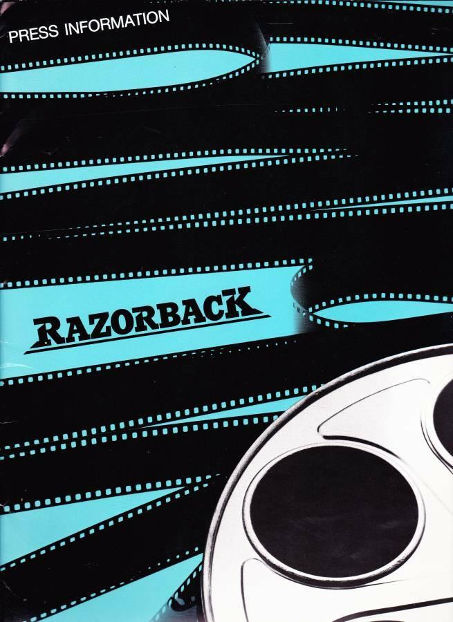 Vintage 1984 RAZORBACK press Kit - 3 photos and 27 pages of notes & more. . . 