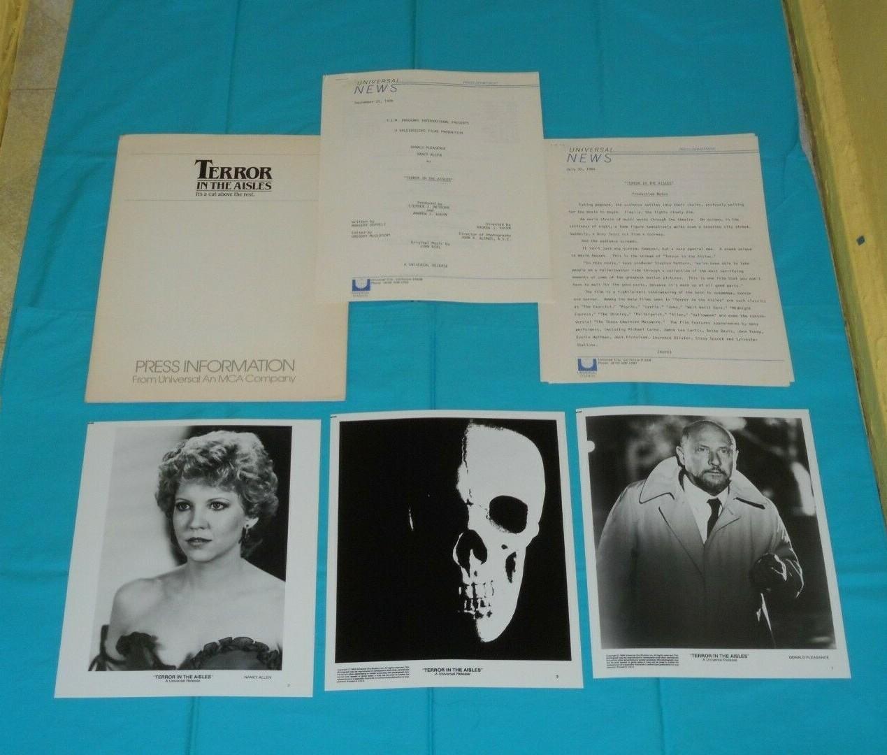 original TERROR IN THE AISLES PRESS KIT 